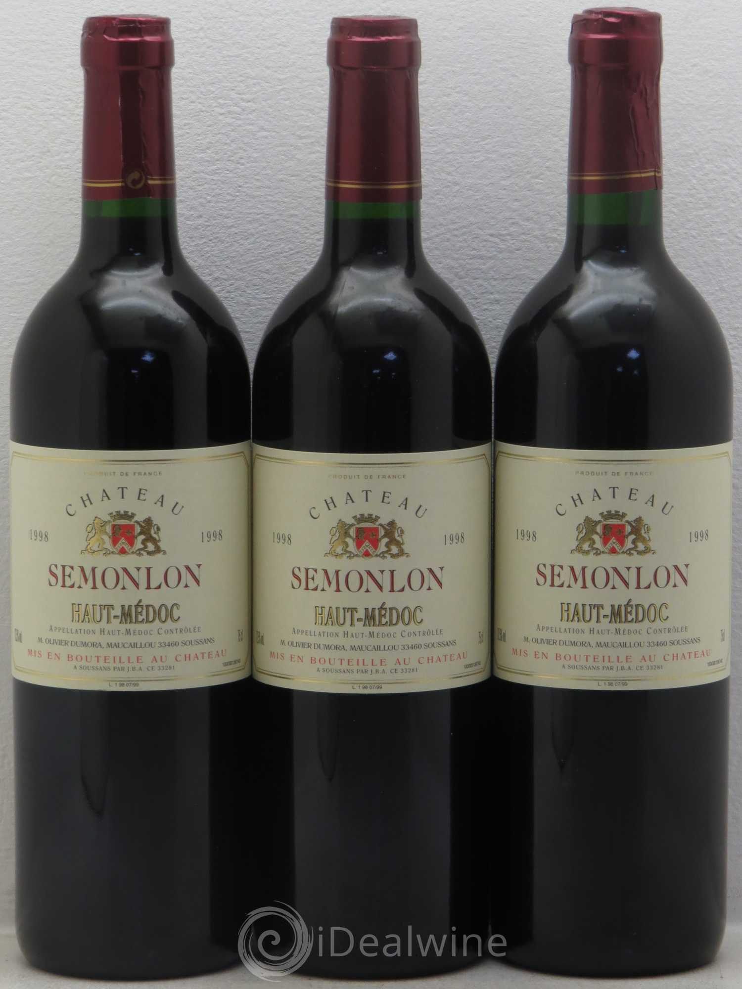 Haut Médoc Château Semonlon 1998 - Lot de 6 bouteilles - 2
