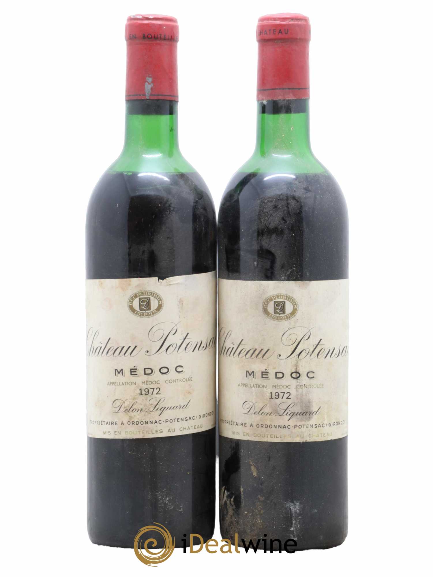 Château Potensac (no reserve) 1972 - Lot of 2 bottles - 0