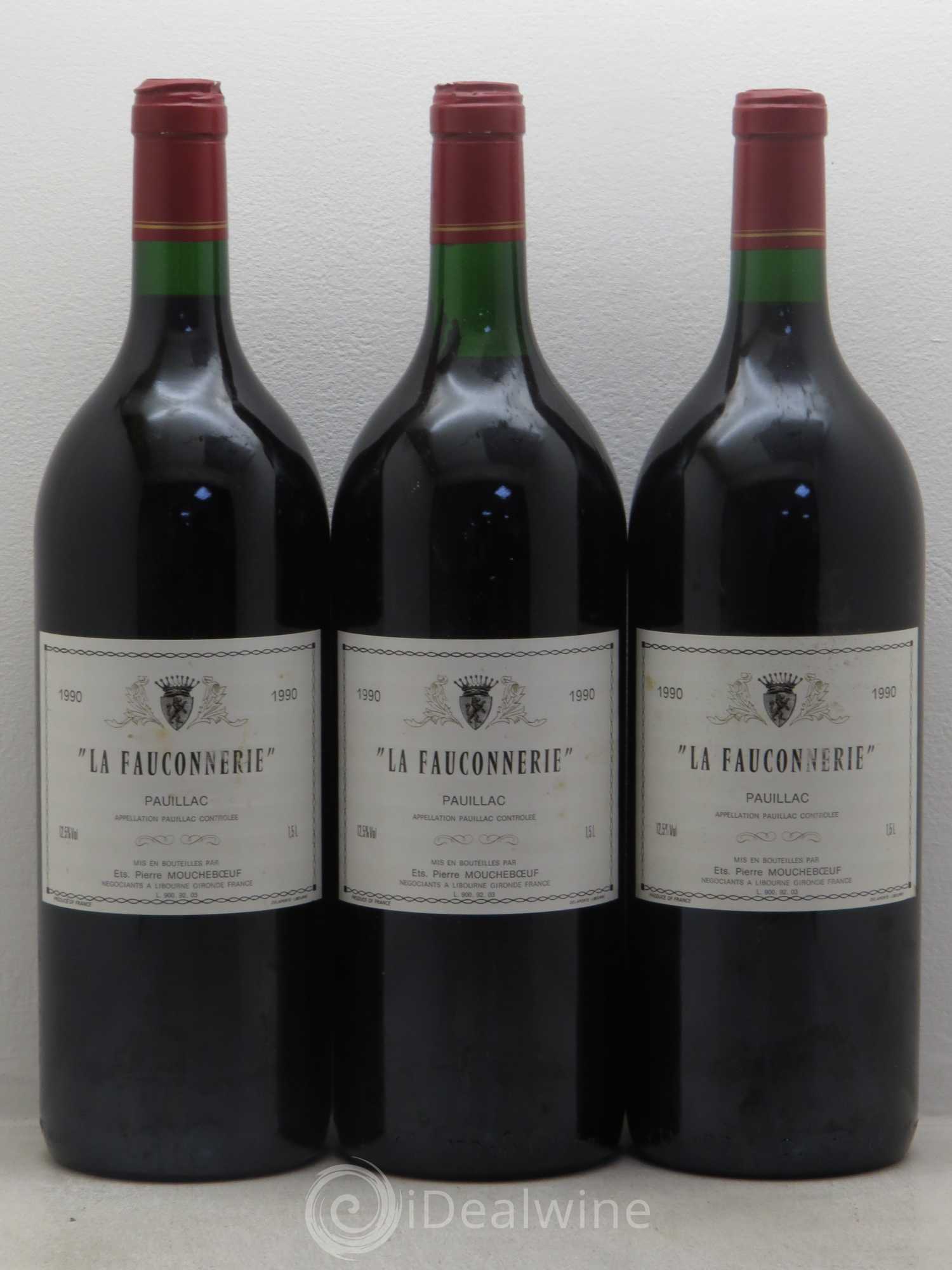 Pauillac Château La Fauconnerie 1990 - Posten von 3 Magnum - 0