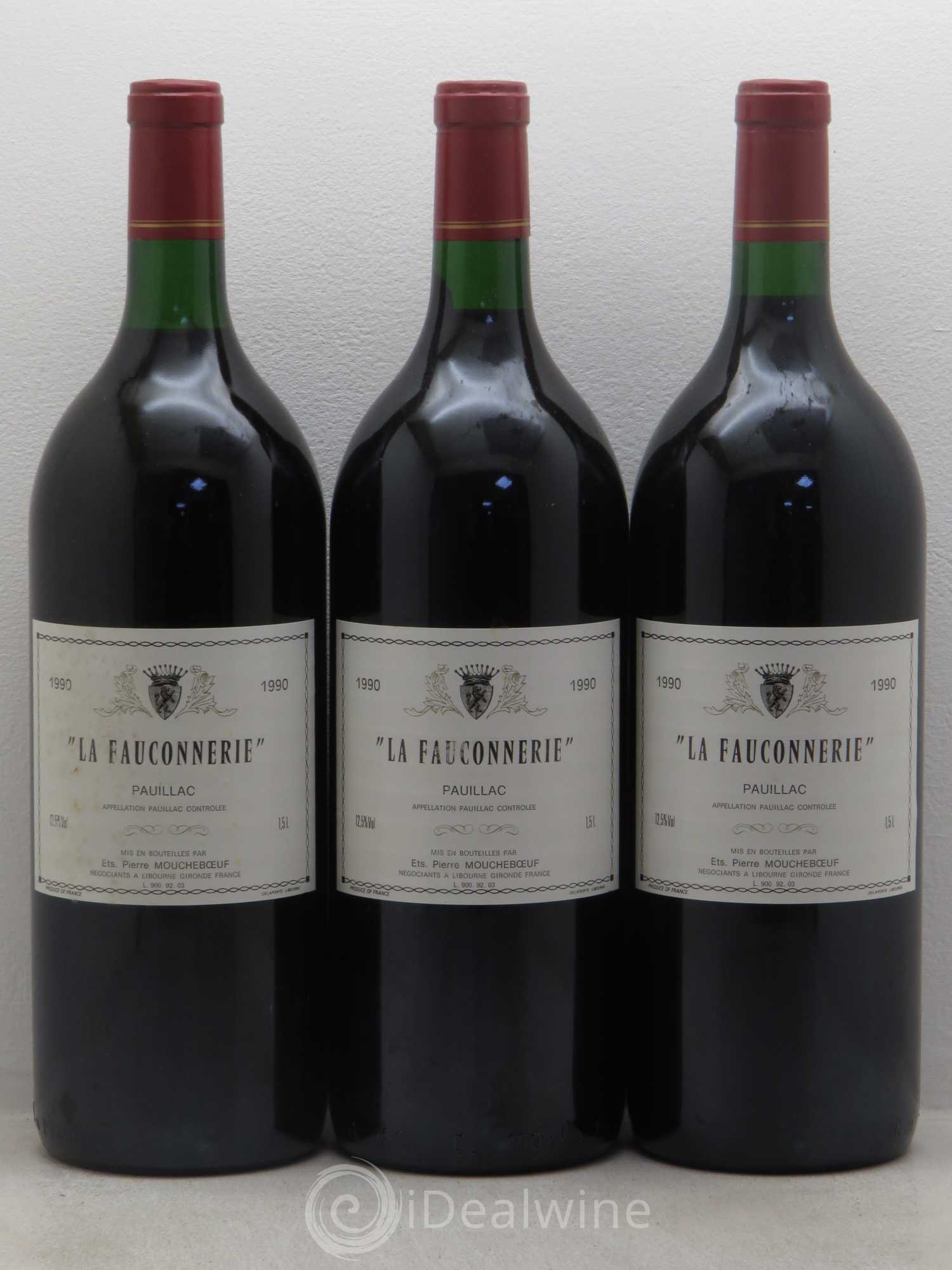 Pauillac Château La Fauconnerie 1990 - Posten von 3 Magnum - 0
