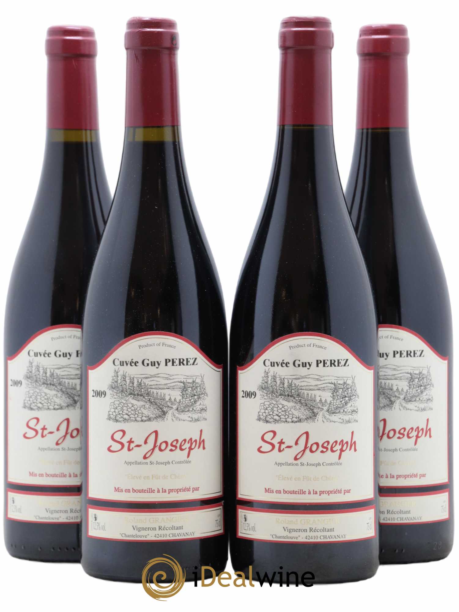 Saint-Joseph Cuvée Guy Perez Roland Grangier (sans prix de réserve) 2009 - Lot de 4 bouteilles - 0