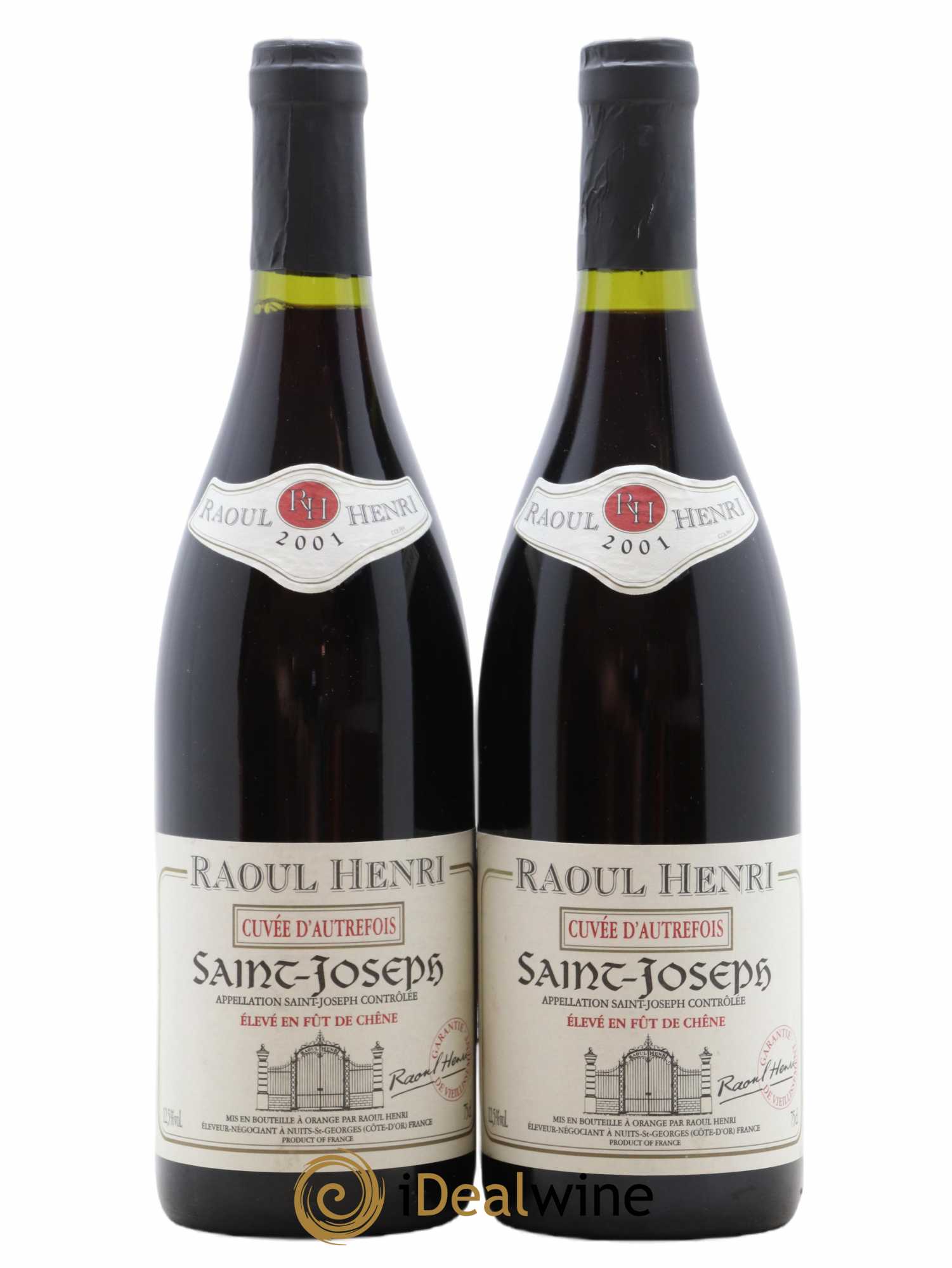 Saint-Joseph Cuvée d'Autrefois Raoul Henri (no reserve) 2001 - Lot of 2 bottles - 0