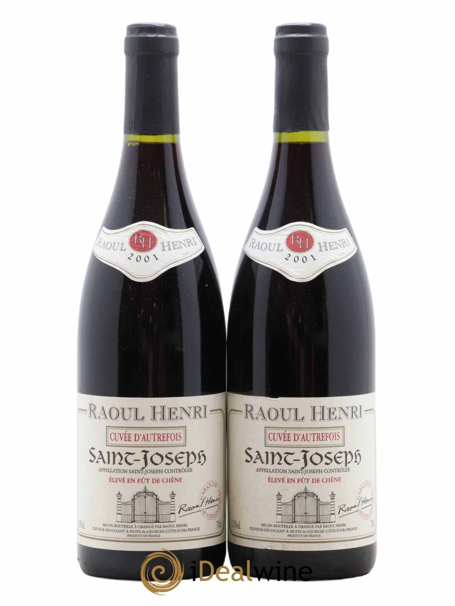 Saint-Joseph Cuvée d'Autrefois Raoul Henri 2001 - Posten von 2 Flaschen - 0