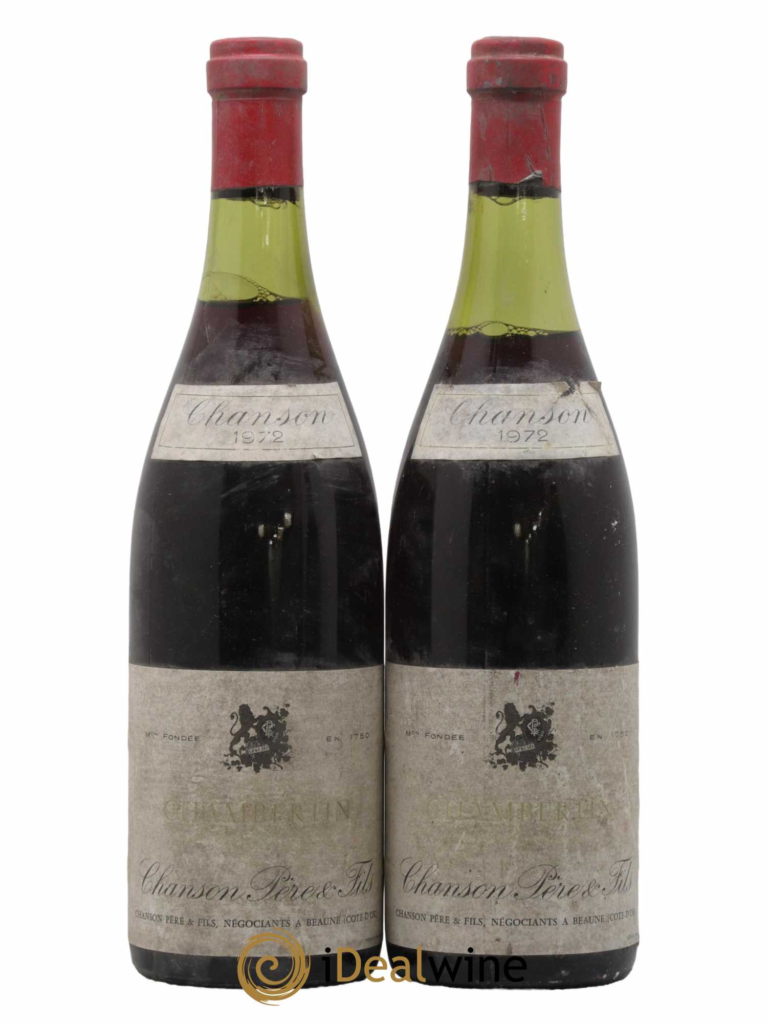 Chambertin Grand Cru Chanson 1972 - Lot de 2 bouteilles - 0