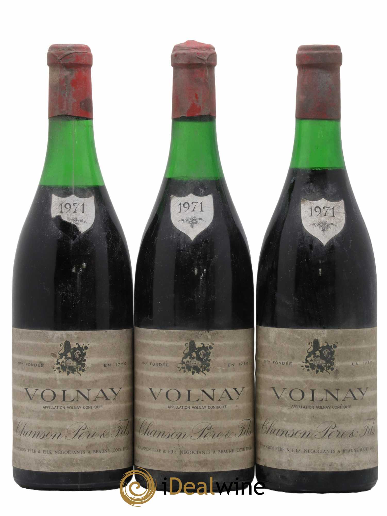 Volnay Chanson Pere et Fils 1971 - Lot de 3 bouteilles - 0