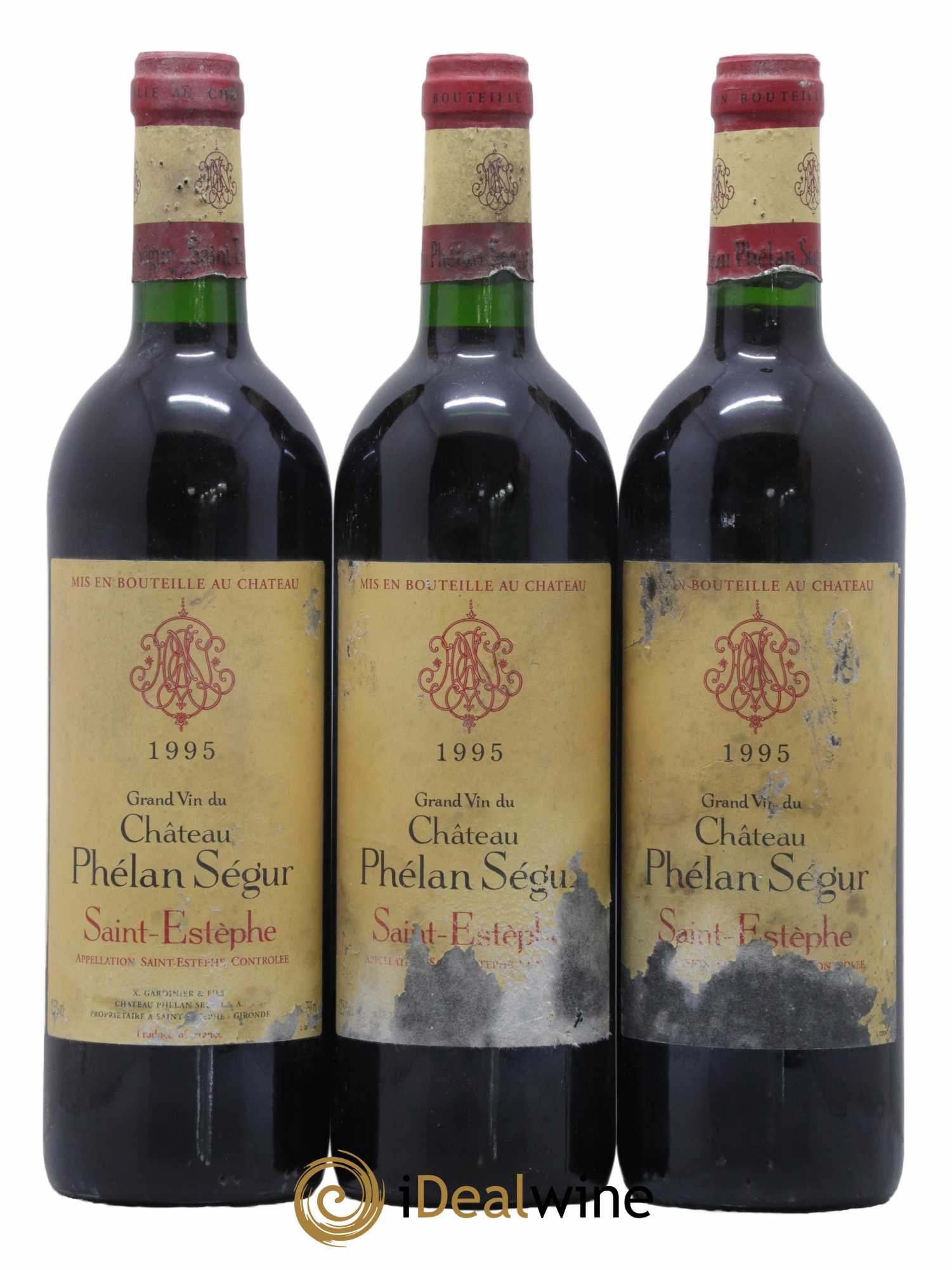 Château Phélan Ségur 1995 - Lot de 3 bouteilles - 0