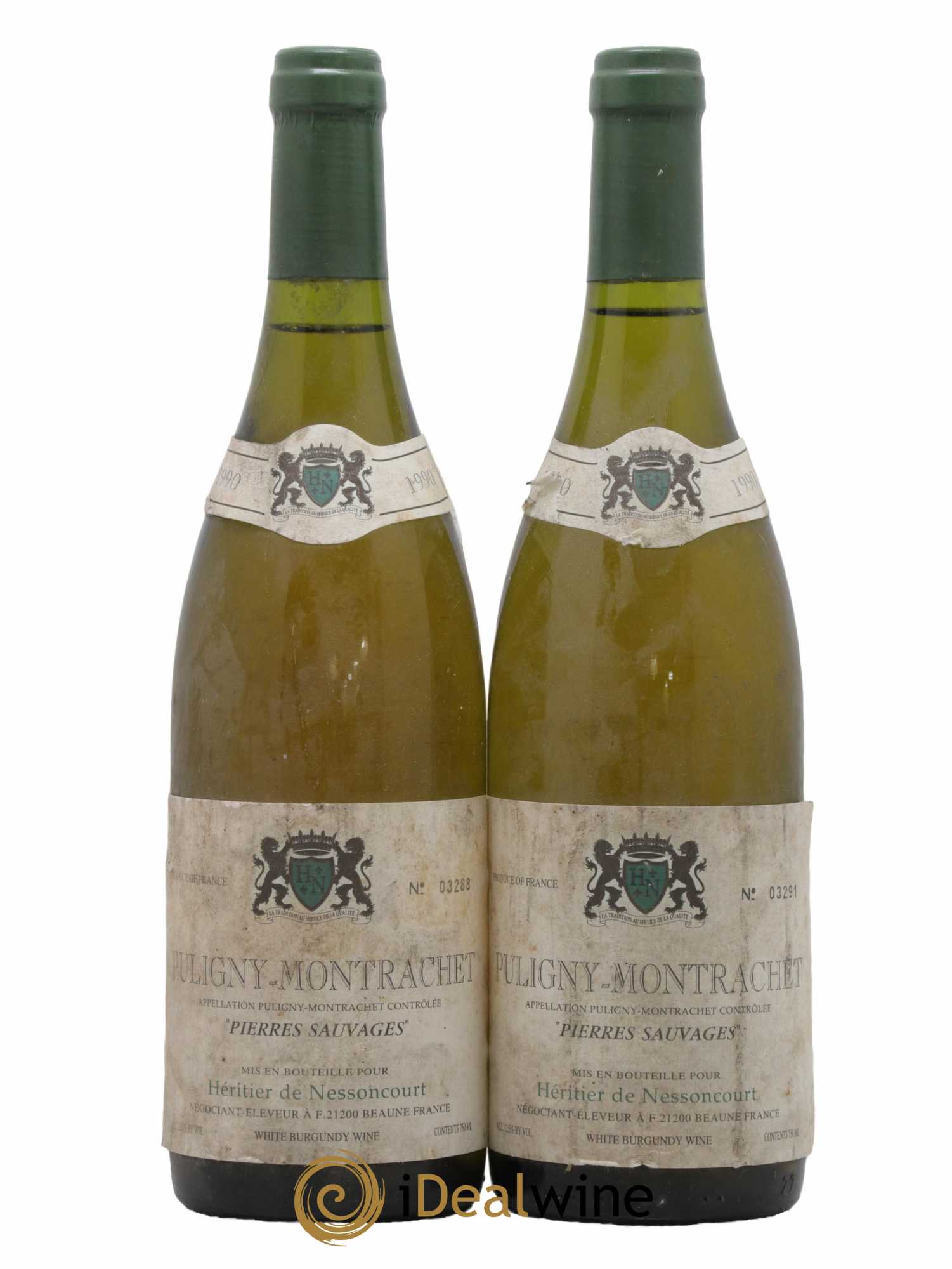 Puligny-Montrachet Pierres Sauvages Heritiers De Nessoncourt 1990 - Lot de 2 bouteilles - 0