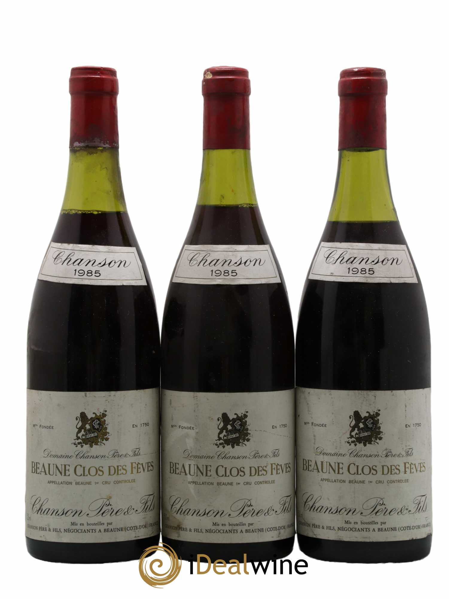 Beaune 1er Cru Clos des Fèves Chanson 1985 - Lot de 3 bouteilles - 0