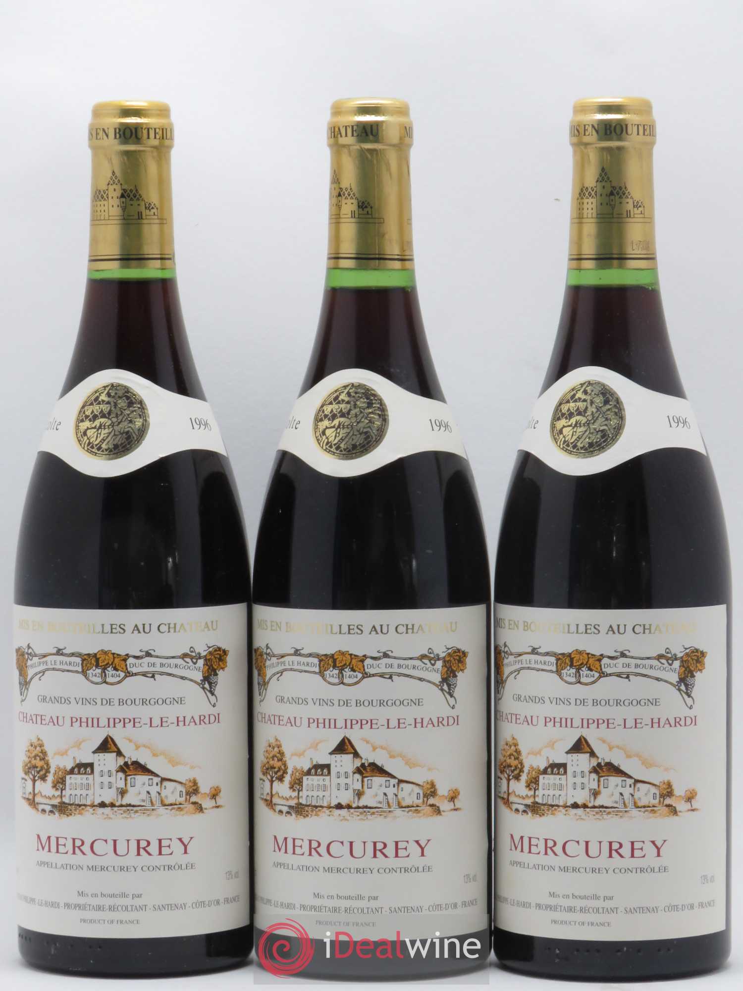 Mercurey Château Philippe Le Hardi 1996 - Posten von 3 Flaschen - 0