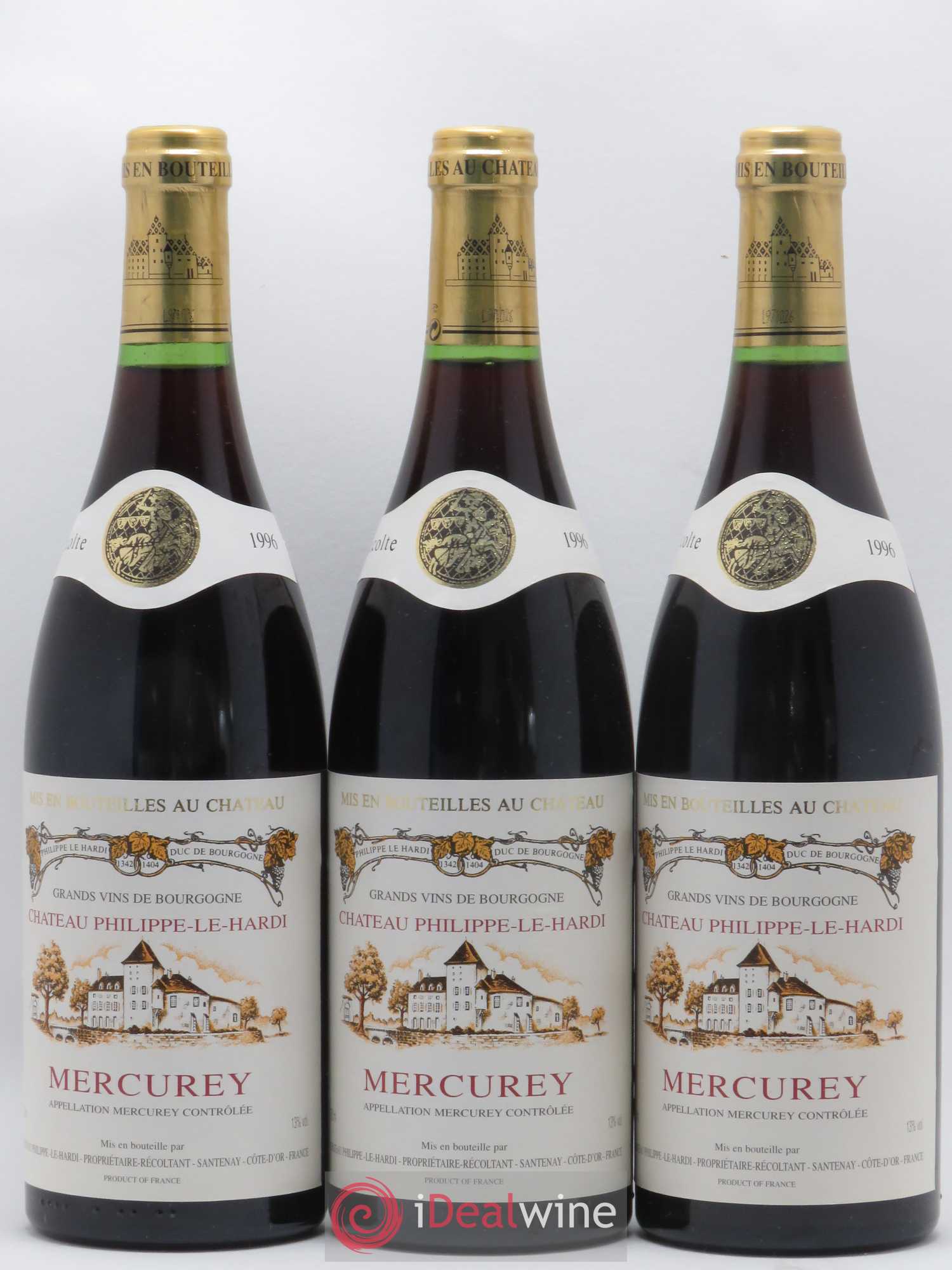 Mercurey Château Philippe Le Hardi 1996 - Posten von 3 Flaschen - 0