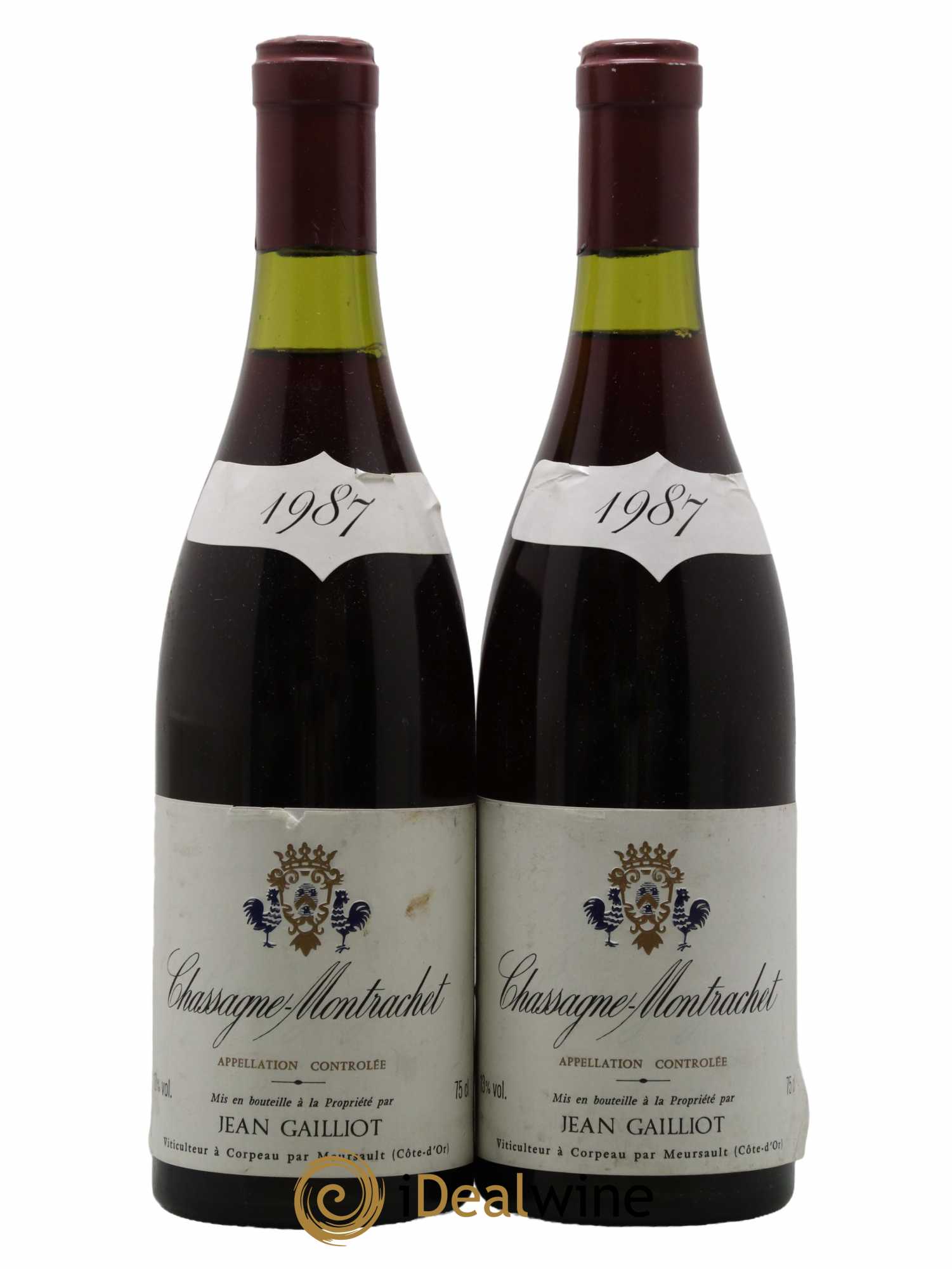Chassagne-Montrachet Jean Gaillot 1987 - Lot de 2 bouteilles - 0