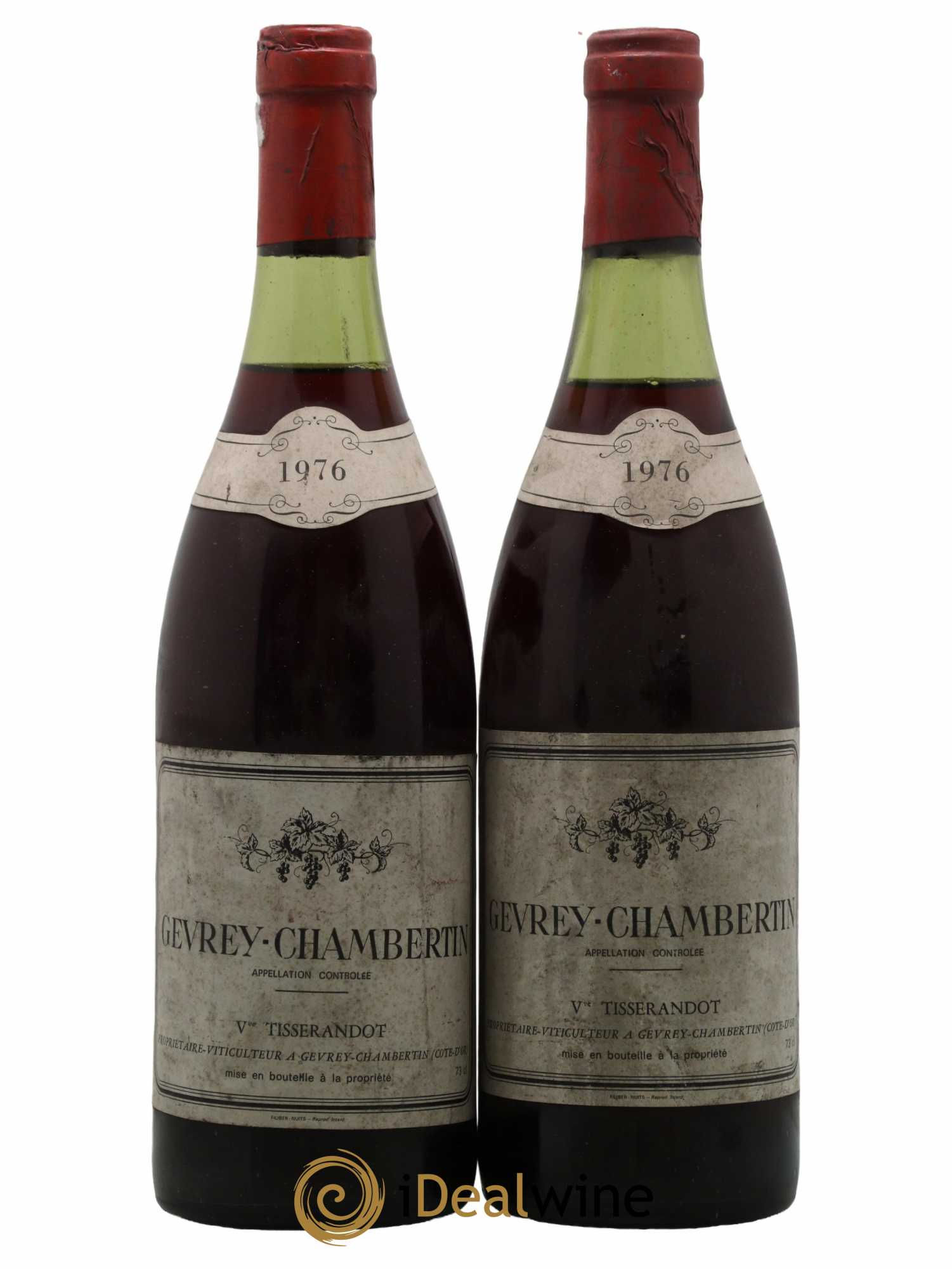 Gevrey-Chambertin Veuve Tisserandot 1976 - Lot de 2 bouteilles - 0