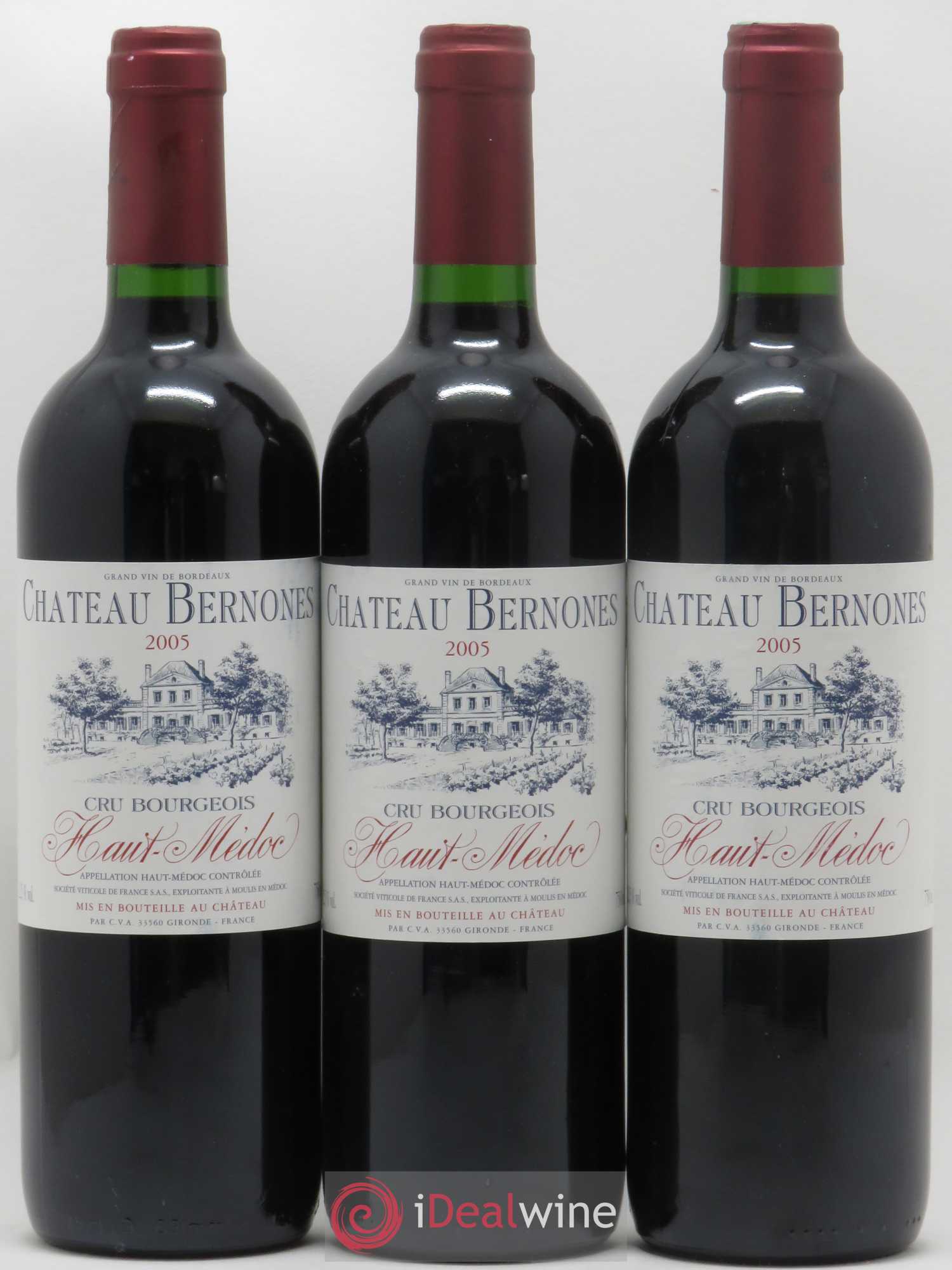Haut Médoc Château Bernones (sans prix de réserve) 2005 - Posten von 6 Flaschen - 1