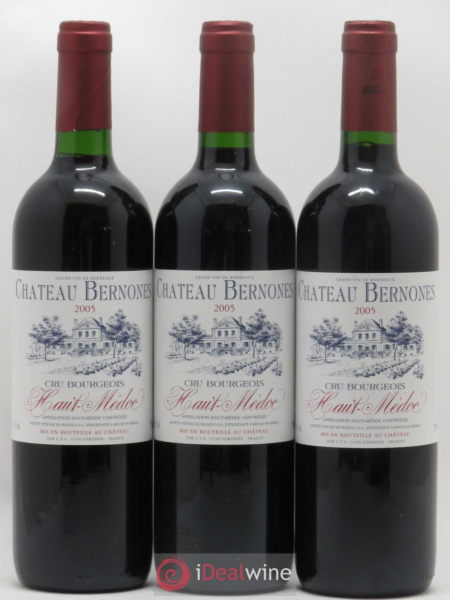 Haut Médoc Château Bernones (sans prix de réserve) 2005 - Posten von 6 Flaschen - 1
