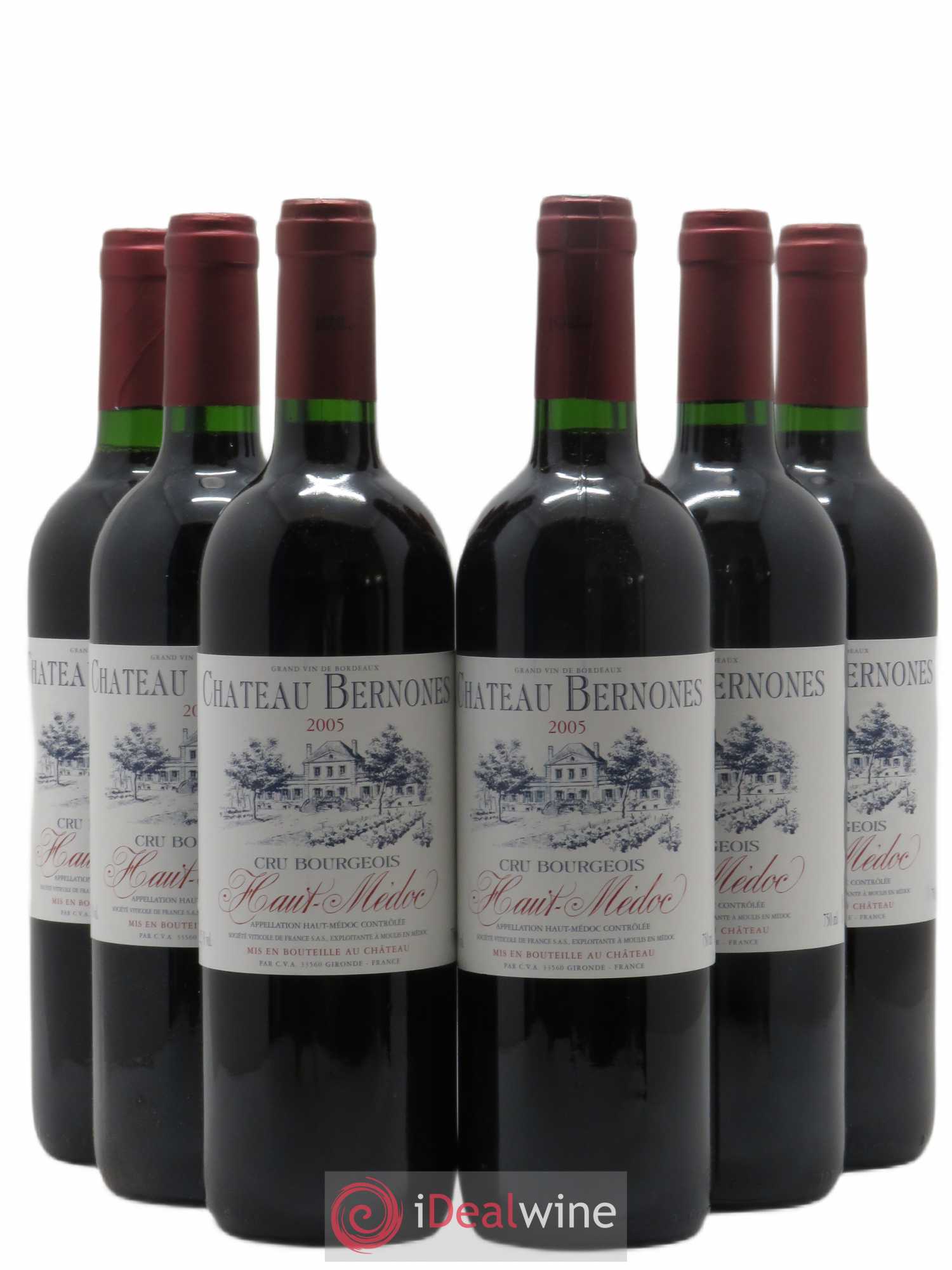 Haut Médoc Château Bernones (sans prix de réserve) 2005 - Posten von 6 Flaschen - 0