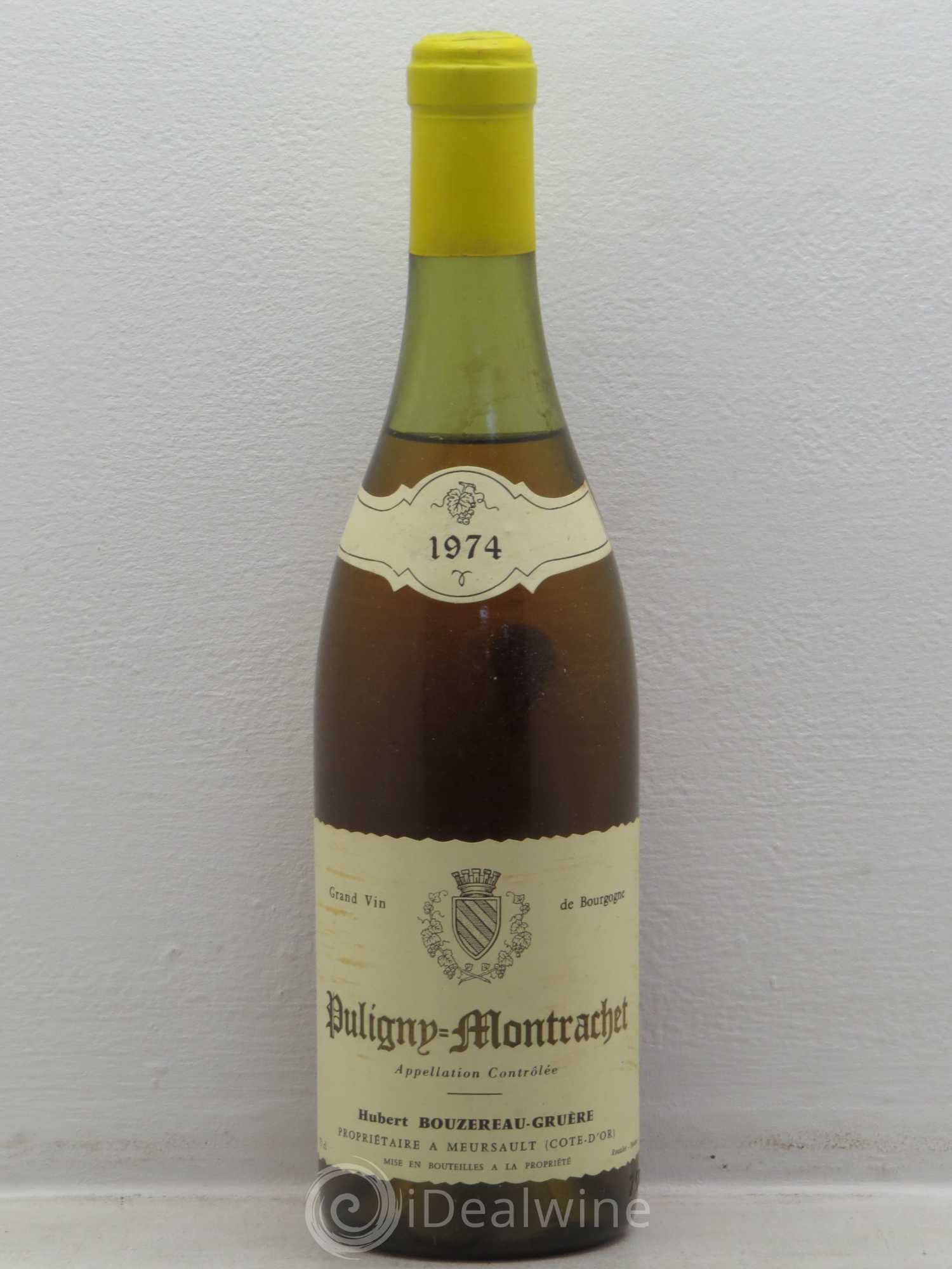 Puligny-Montrachet Gruère - Hubert Bouzereau 1974 - Posten von 1 Flasche - 0