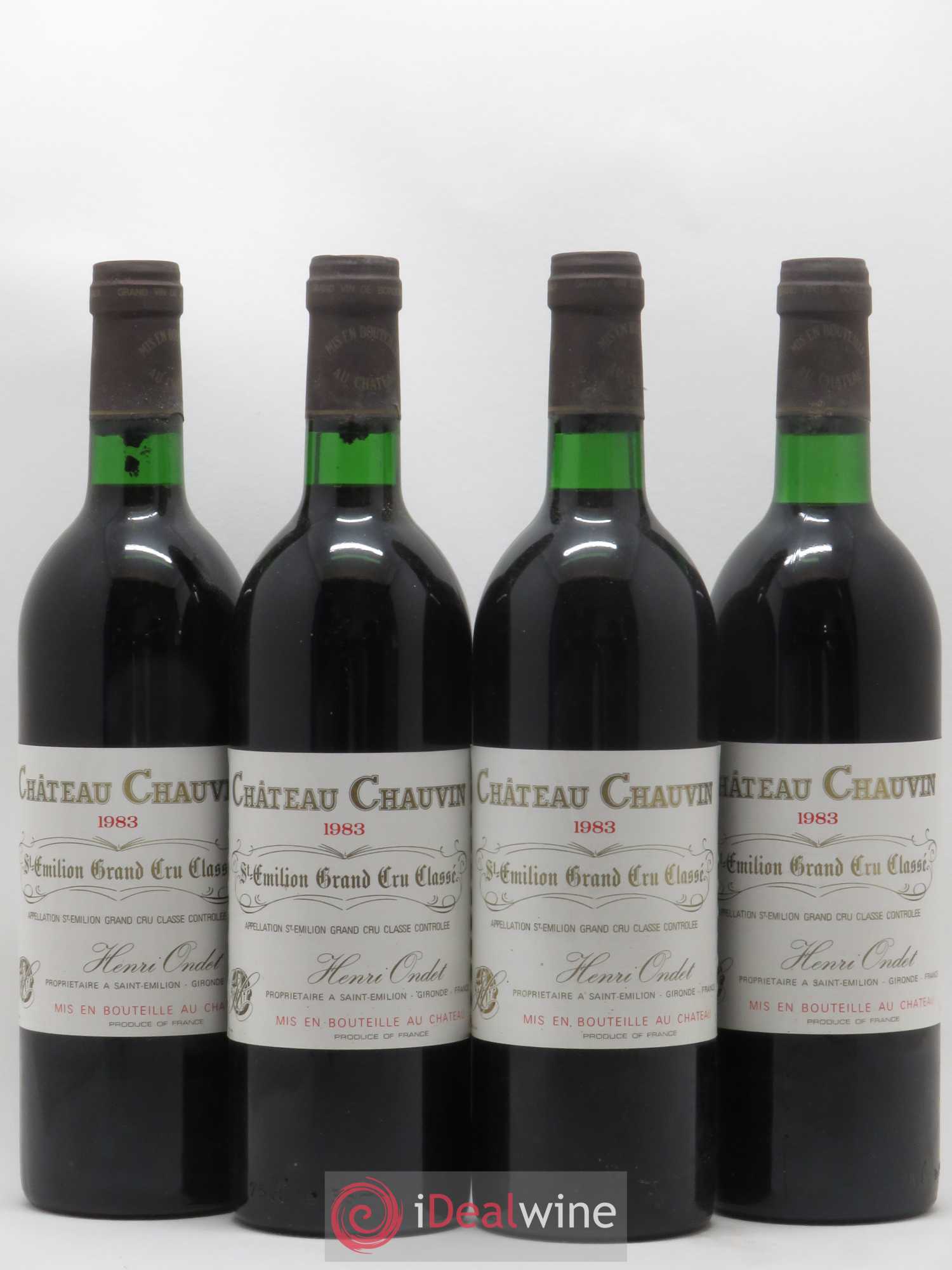 Château Chauvin Grand Cru Classé 1983 - Lot de 4 bouteilles - 0