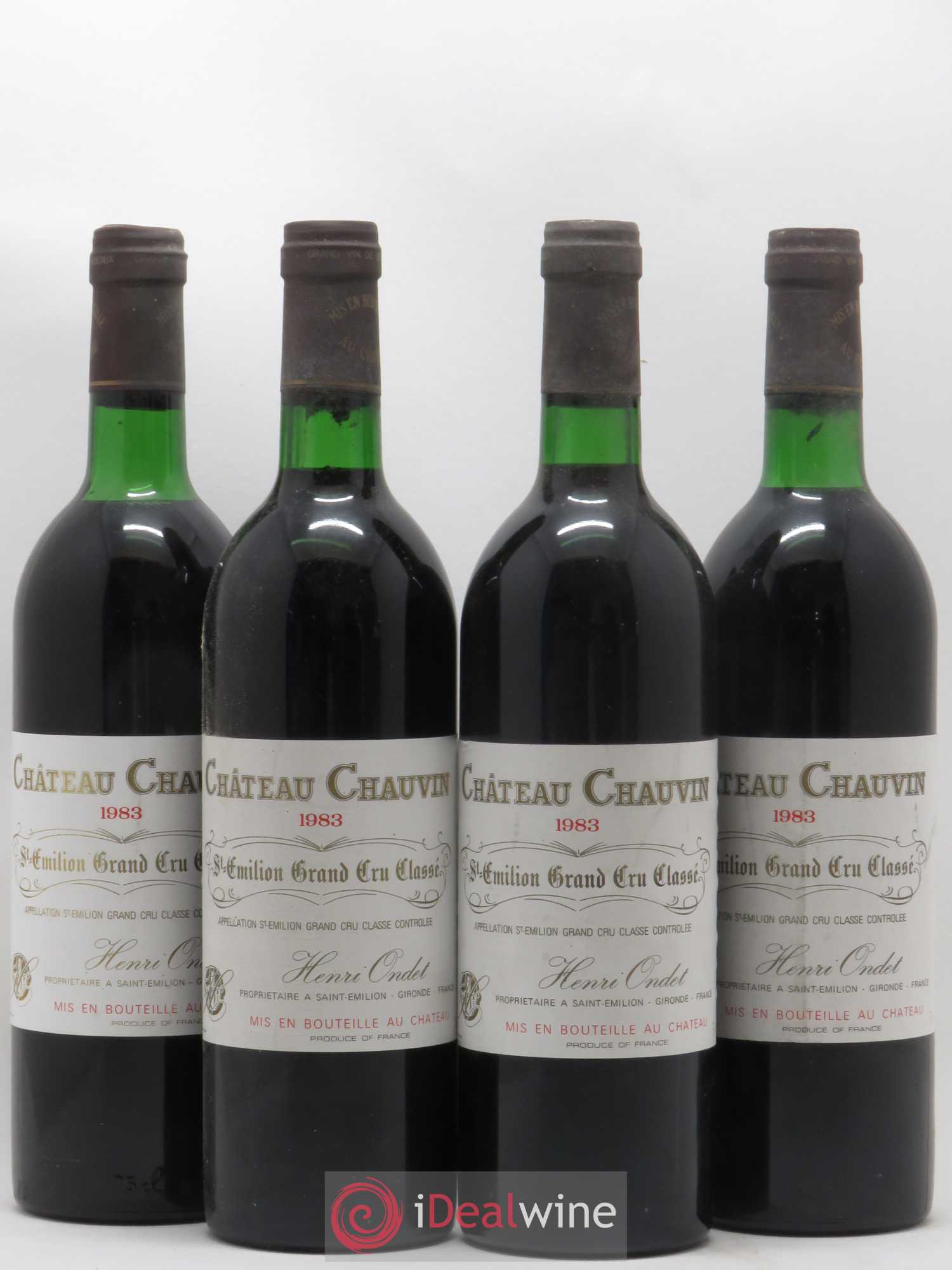 Château Chauvin Grand Cru Classé 1983 - Lot de 4 bouteilles - 0