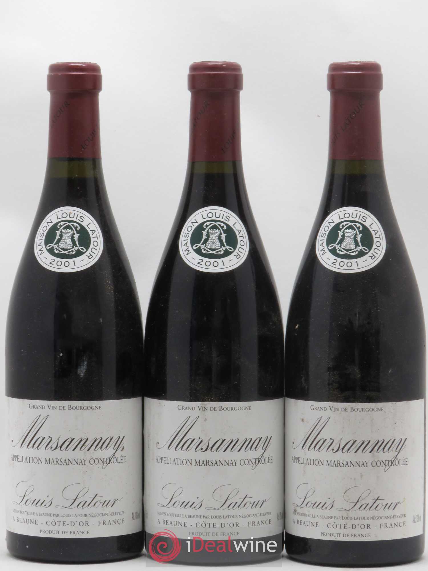 Marsannay Louis Latour 2001 - Lot de 3 bouteilles - 0