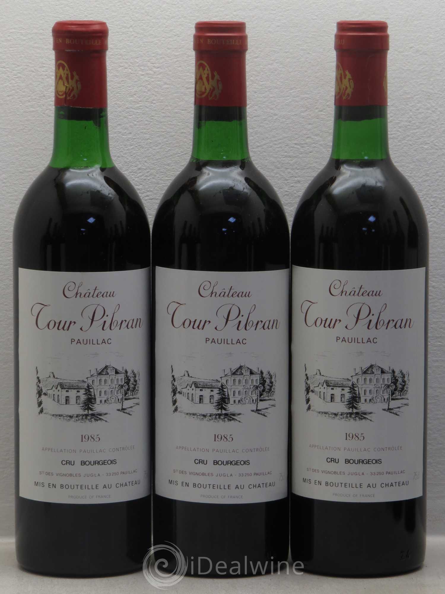 Château Tour Pibran Cru Bourgeois 1985 - Lot de 12 bouteilles - 1