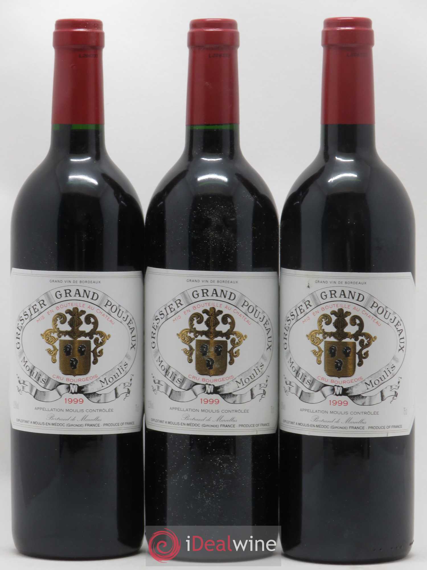Château Gressier Grand Poujeaux Cru Bourgeois 1999 - Lot de 12 bouteilles - 2