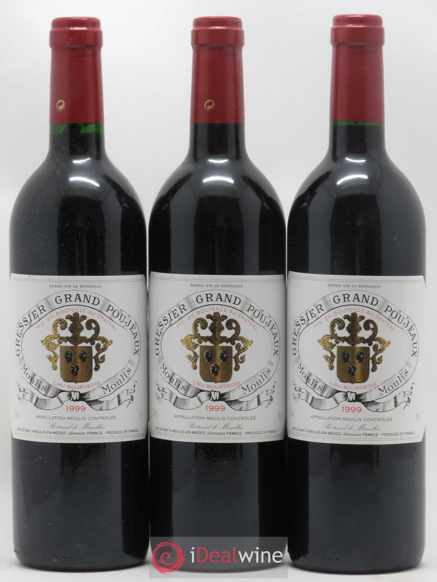 Château Gressier Grand Poujeaux Cru Bourgeois 1999 - Lot de 12 bouteilles - 3