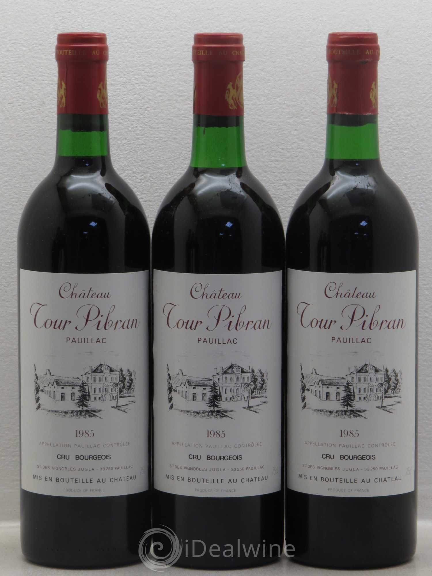 Château Tour Pibran Cru Bourgeois 1985 - Lot de 6 bouteilles - 1