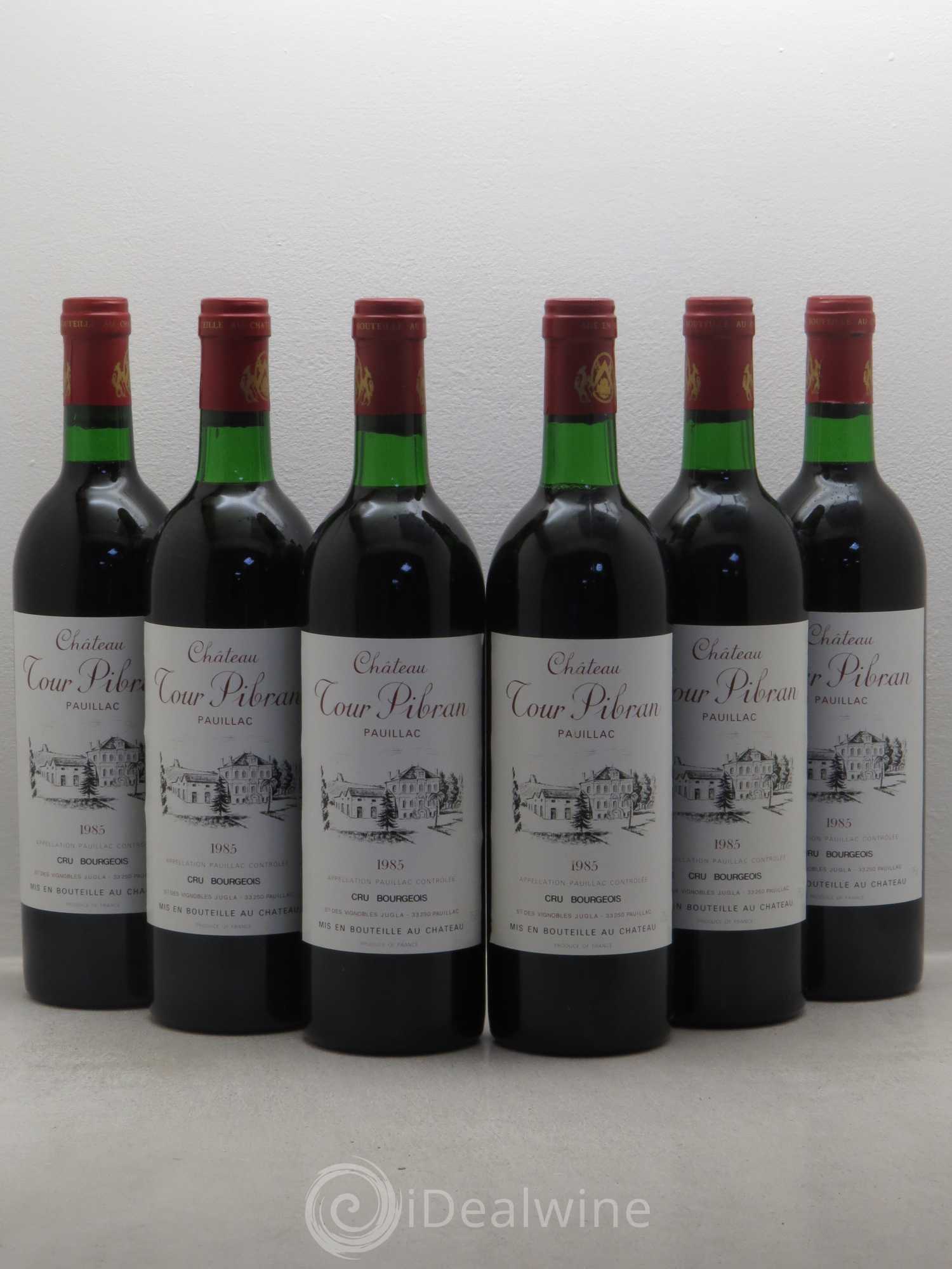 Château Tour Pibran Cru Bourgeois 1985 - Lot de 6 bouteilles - 0