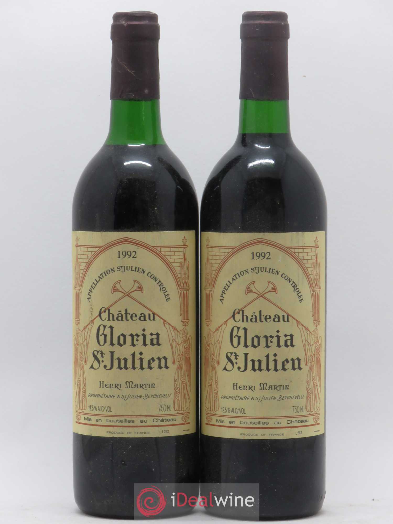 Château Gloria 1992 - Lot de 2 bouteilles - 0