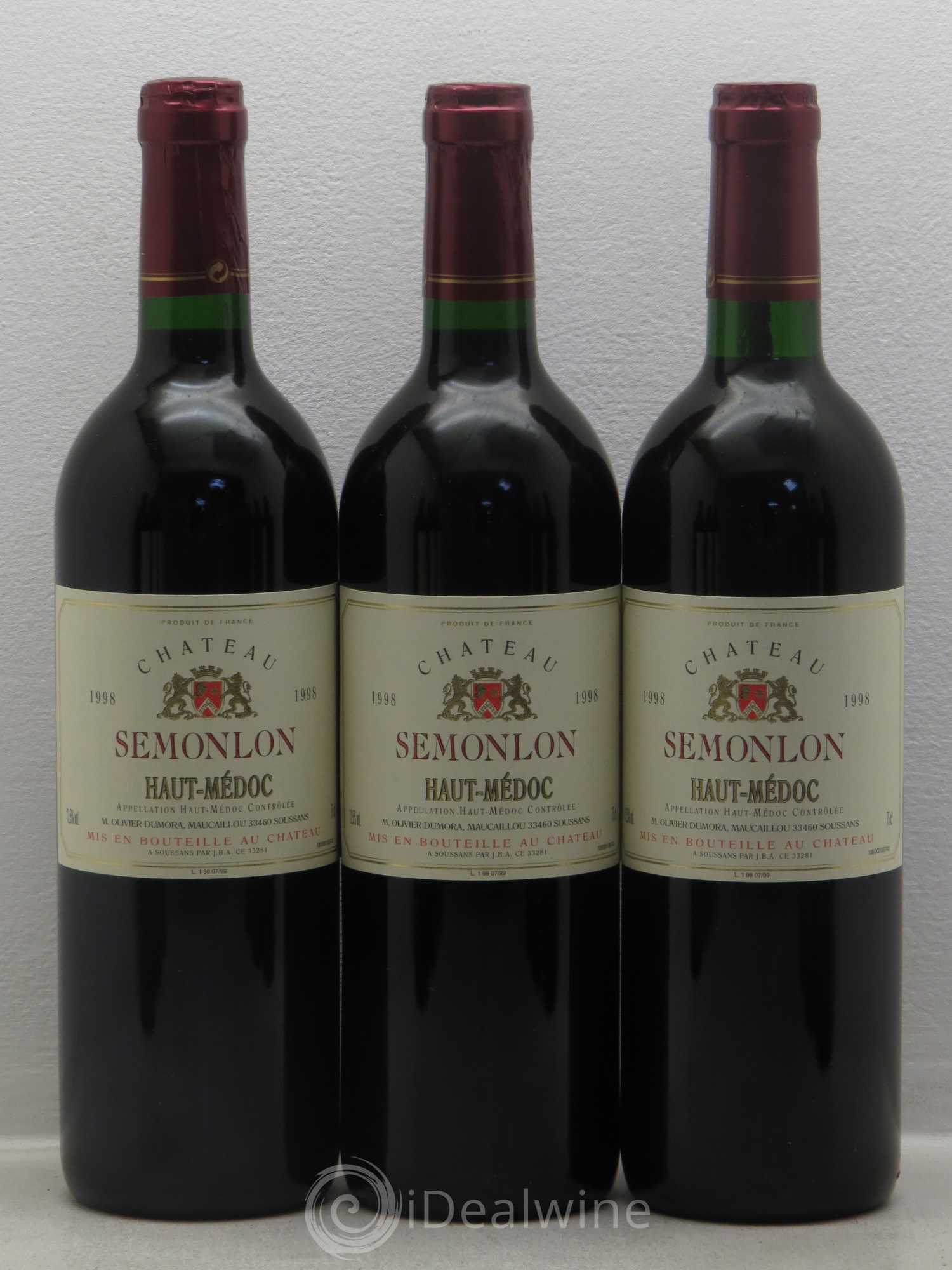 Haut Médoc Château Semonlon 1998 - Lot de 12 bouteilles - 2