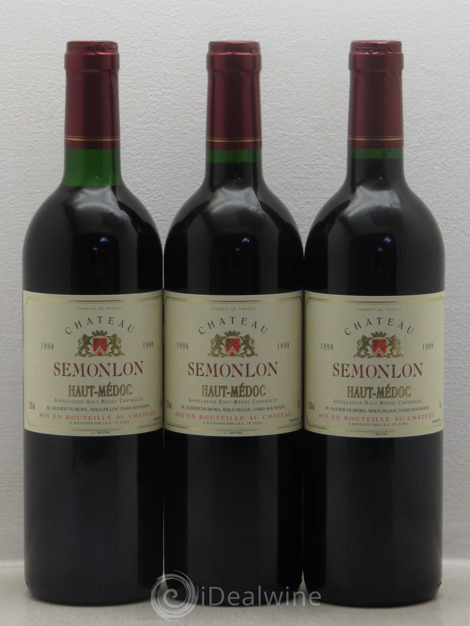 Haut Médoc Château Semonlon 1998 - Lot de 12 bouteilles - 4