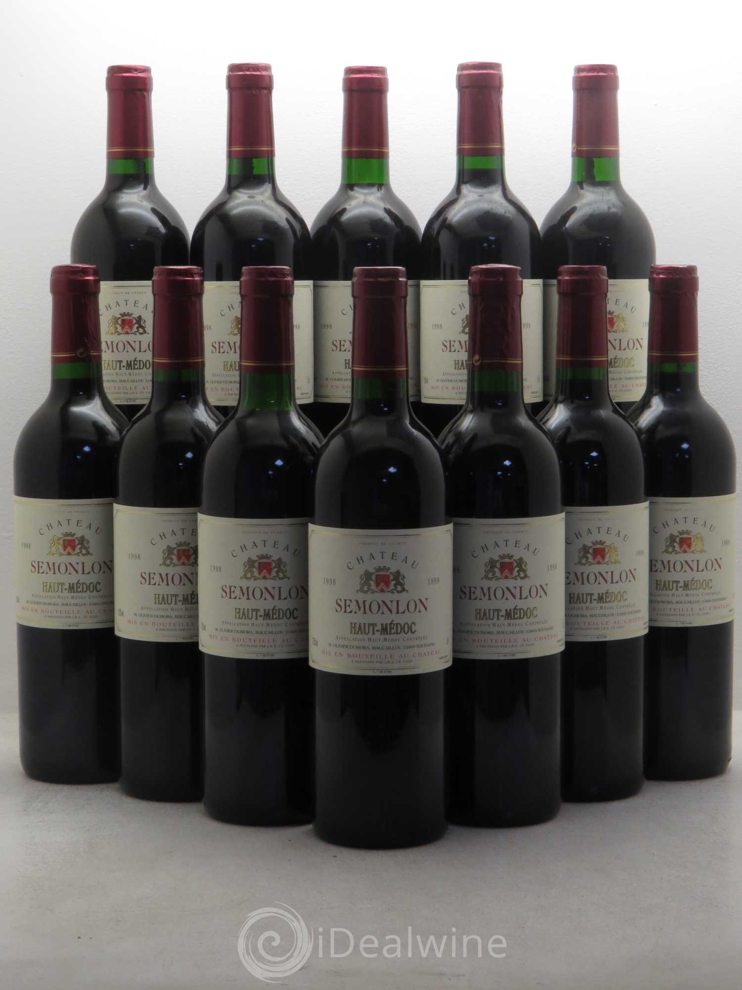 Haut Médoc Château Semonlon 1998 - Lot de 12 bouteilles - 0