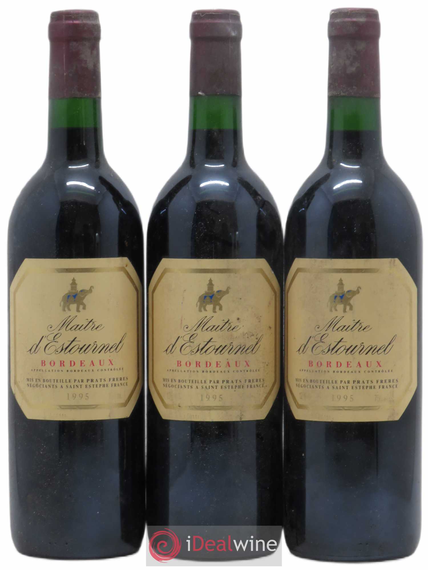 Bordeaux Maître d'Estournel (sans prix de réserve) 1995 - Posten von 3 Flaschen - 0