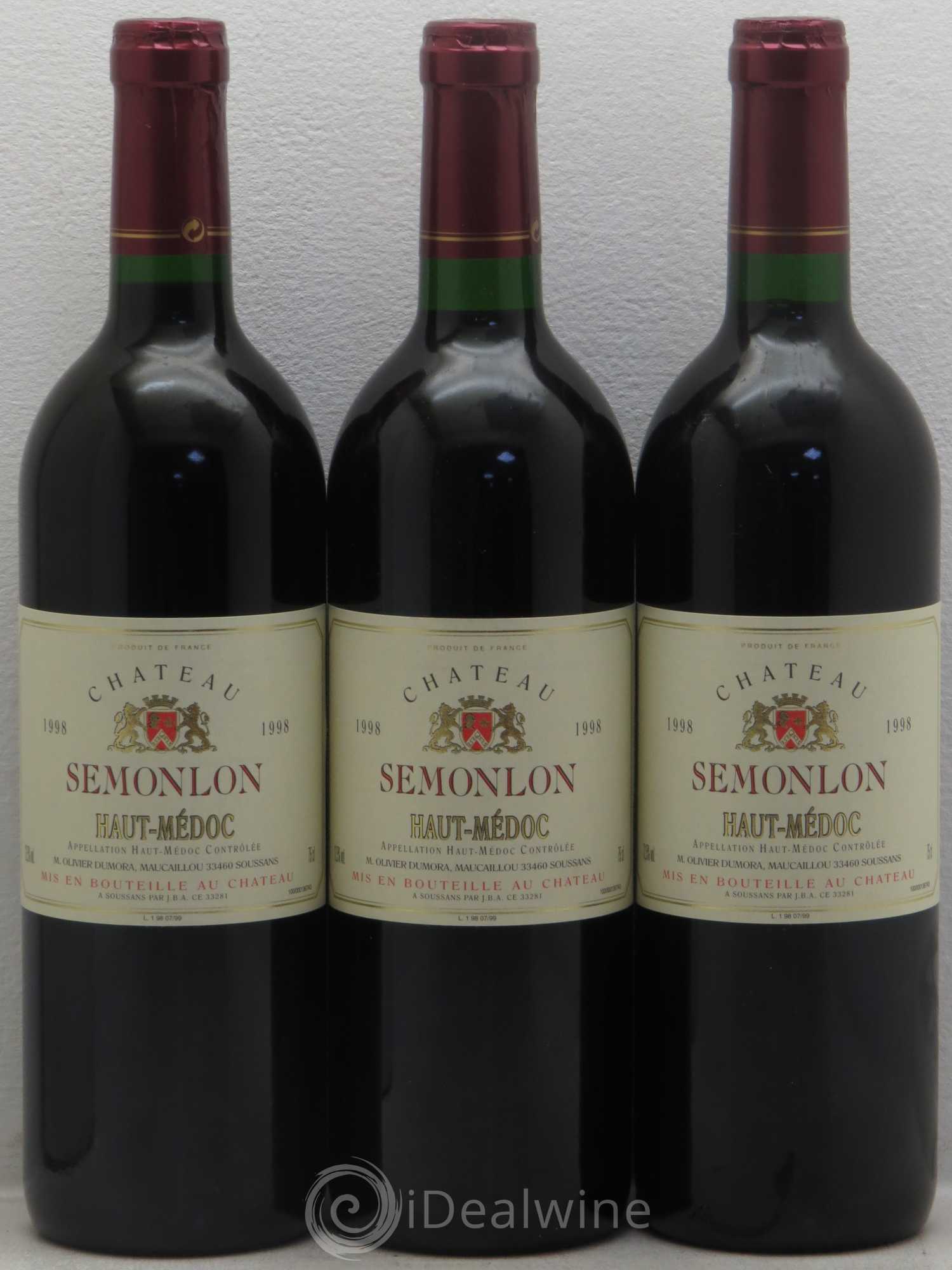 Haut Médoc Château Semonlon 1998 - Lot de 12 bouteilles - 2