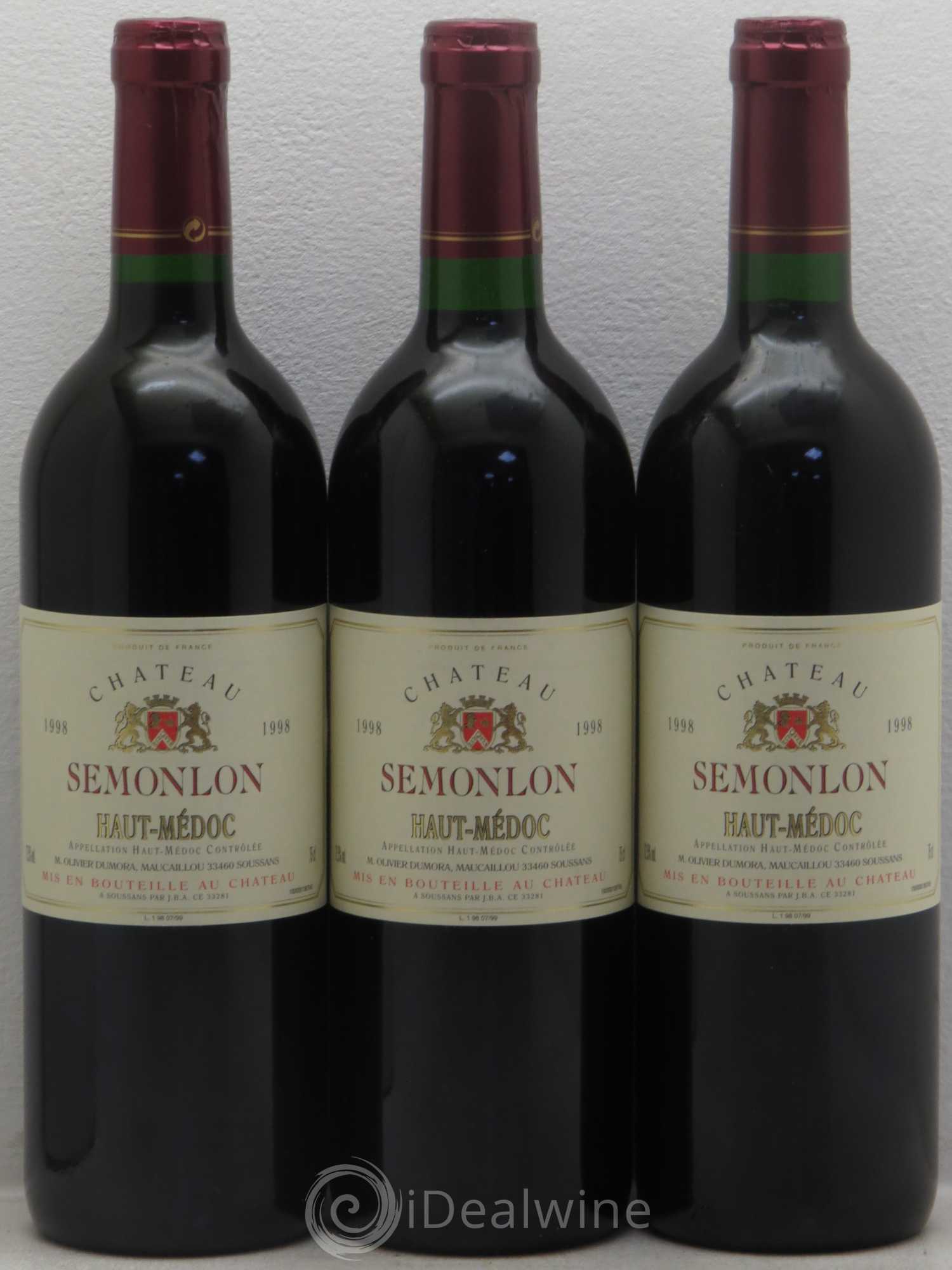 Haut Médoc Château Semonlon 1998 - Lot de 12 bouteilles - 4