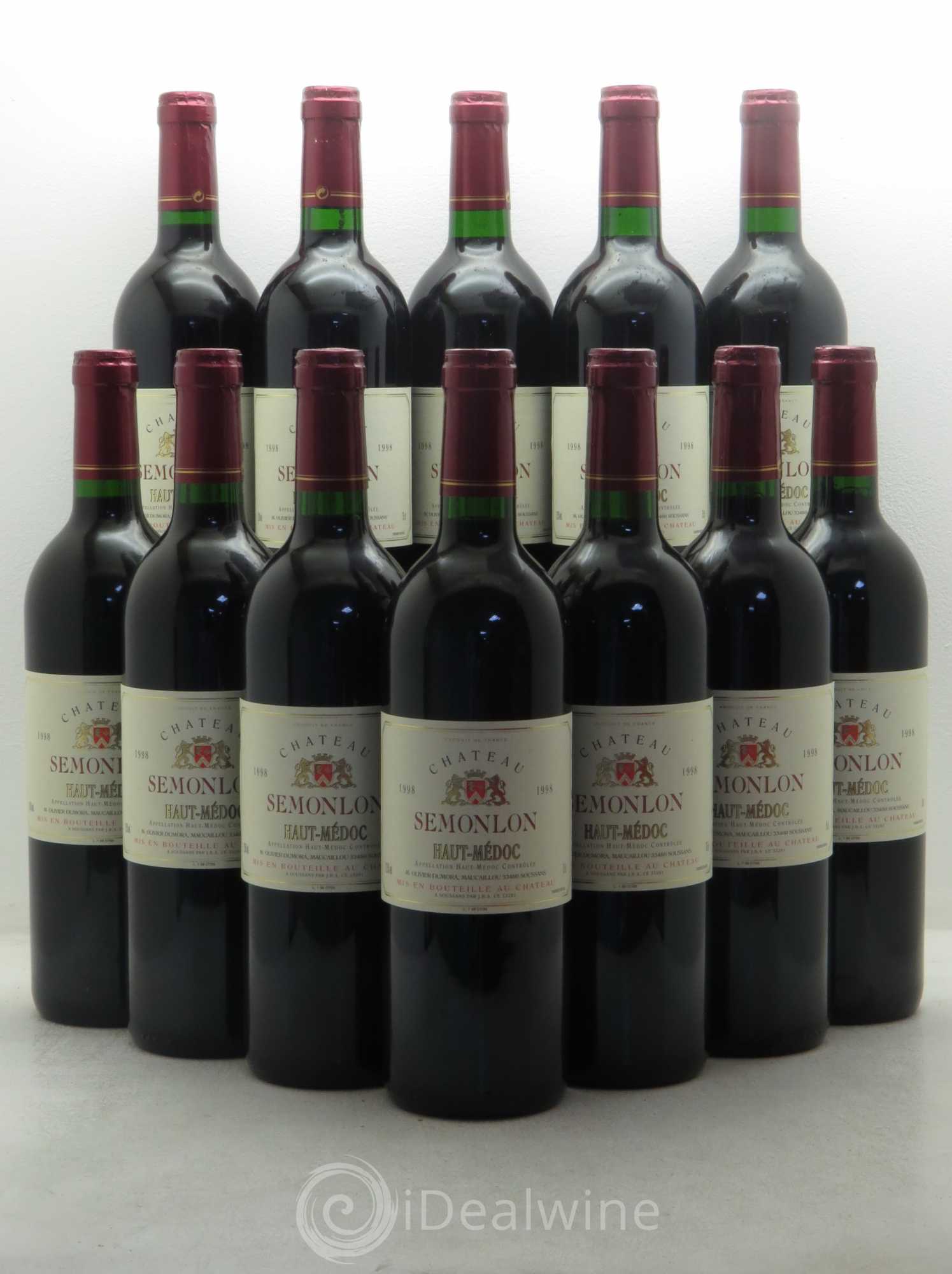 Haut Médoc Château Semonlon 1998 - Lot de 12 bouteilles - 0