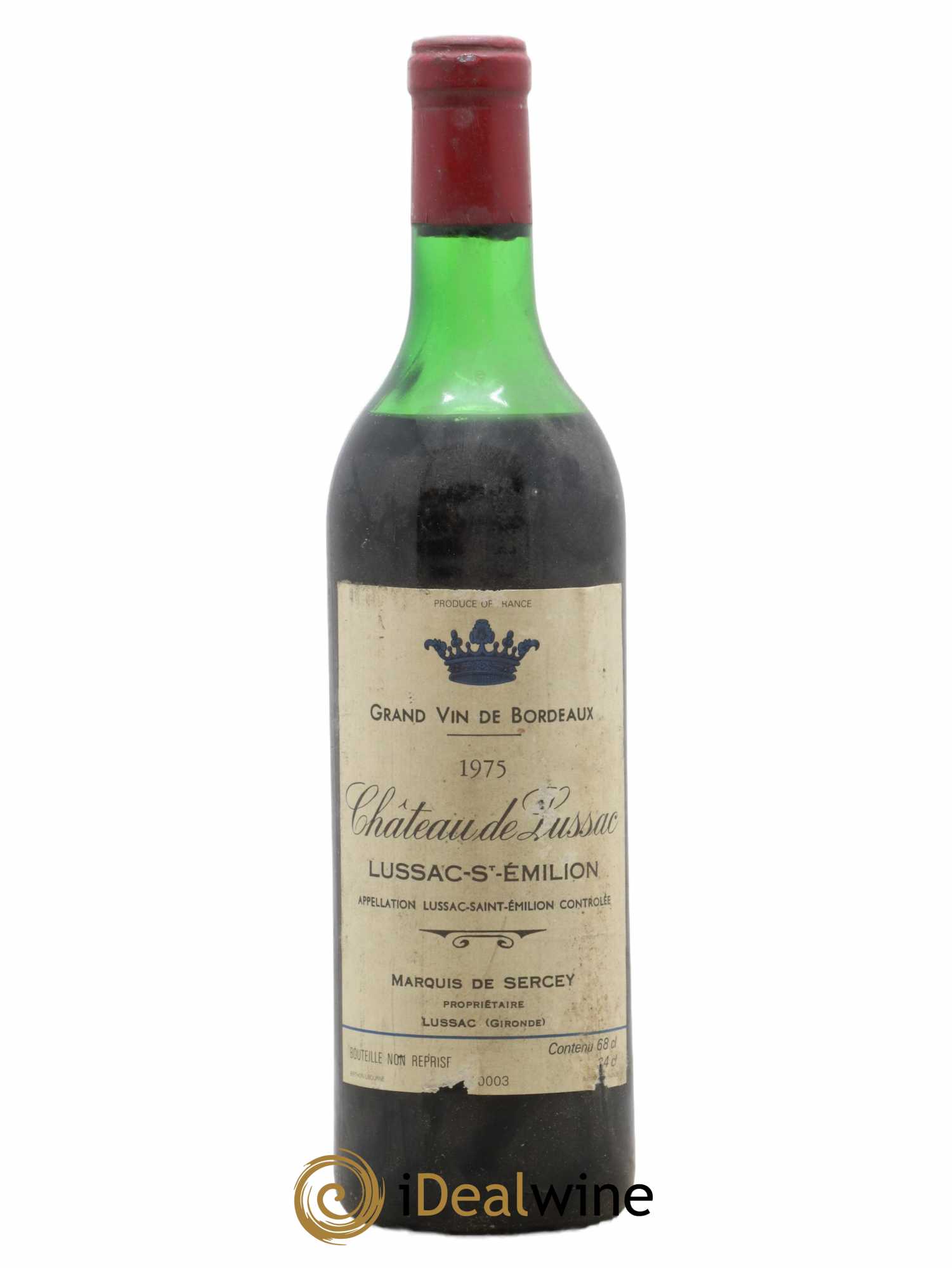Lussac Saint-Émilion Château de Lussac Saint Emilion (sans prix de réserve) 1975 - Posten von 1 Flasche - 0