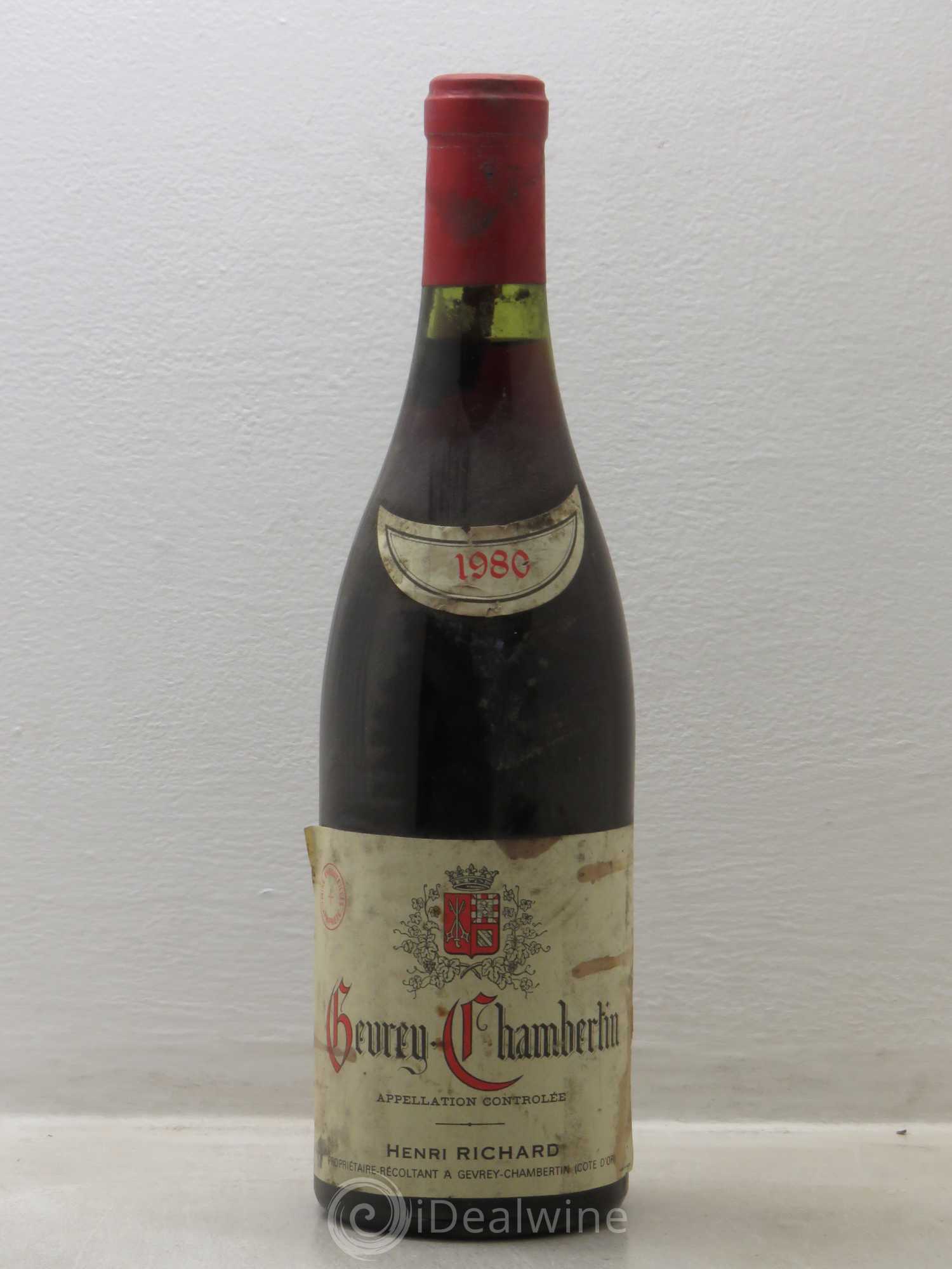Gevrey-Chambertin Henri Richard 1980 - Lot de 1 bouteille - 0