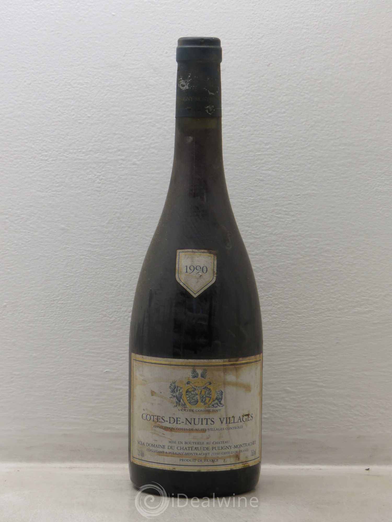 Côte de Nuits-Villages Domaine du Château de Puligny Montrachet 1990 - Lot de 1 bouteille - 0