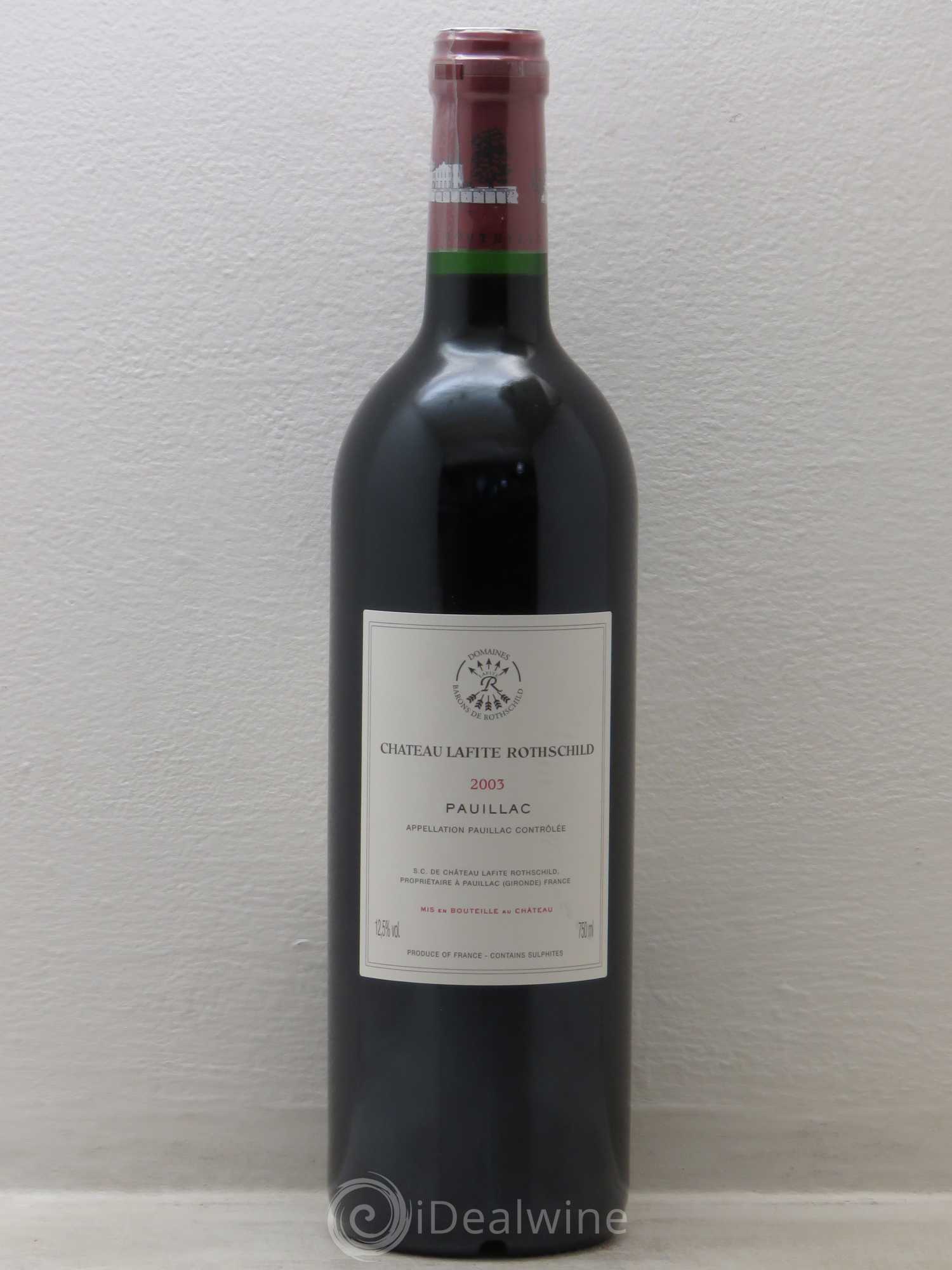 Château Lafite Rothschild 1er Grand Cru Classé 2003 - Lot de 1 bouteille - 1