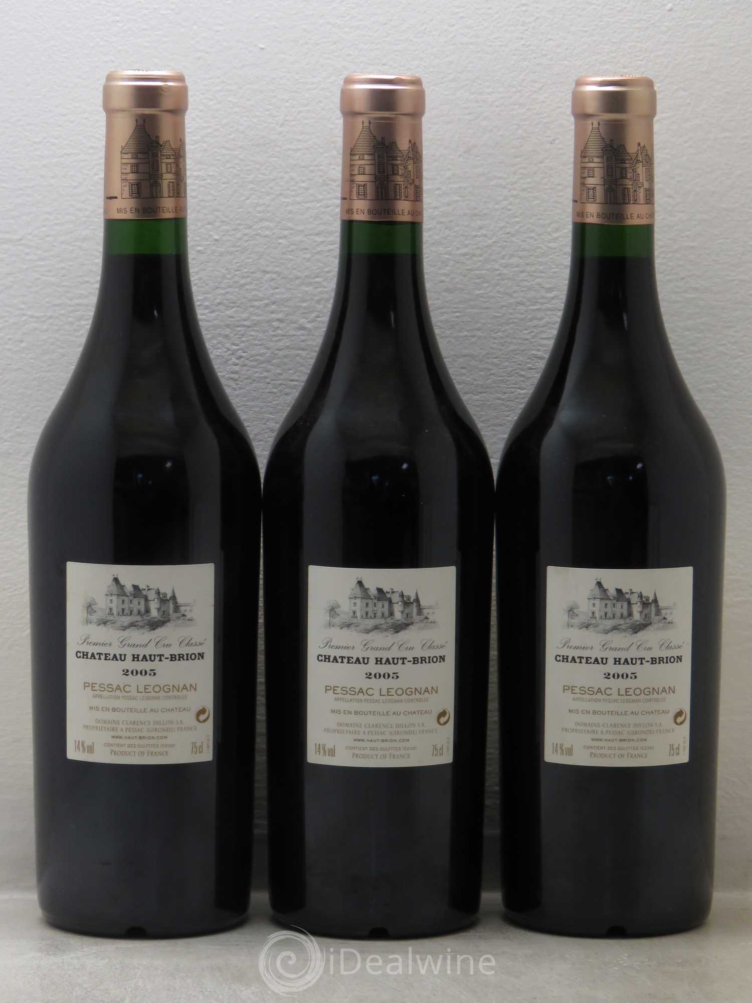 Château Haut Brion 1er Grand Cru Classé 2005 - Lot de 3 bouteilles - 1