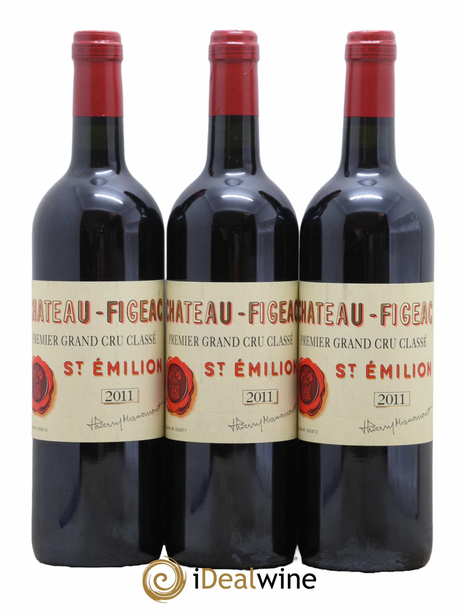 Château Figeac 1er Grand Cru Classé A 2011 - Lot de 3 bouteilles - 0