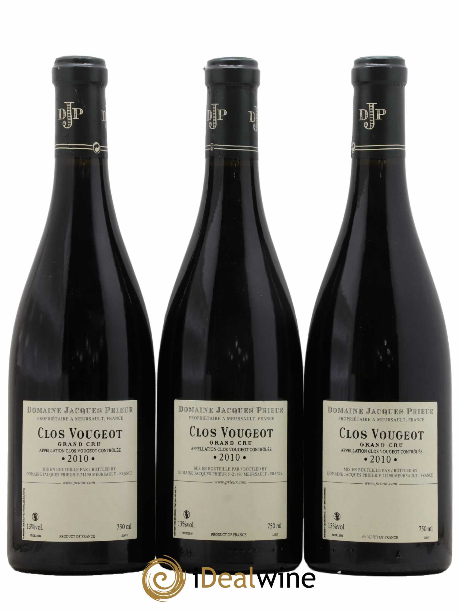 Clos de Vougeot Grand Cru Jacques Prieur (Domaine) 2010 - Lot de 3 bouteilles - 1