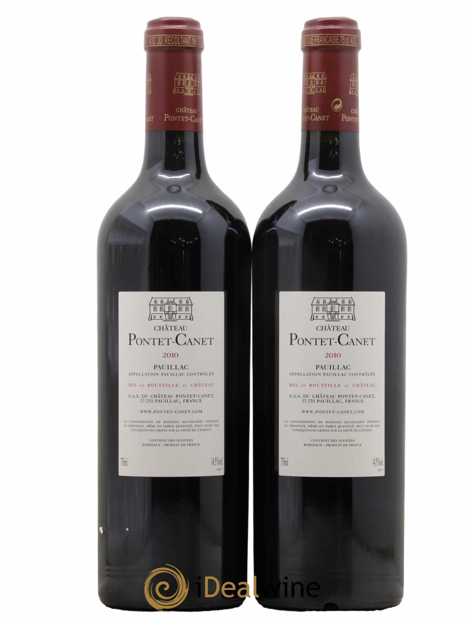 Château Pontet Canet 5ème Grand Cru Classé 2010 - Lot de 2 bouteilles - 1