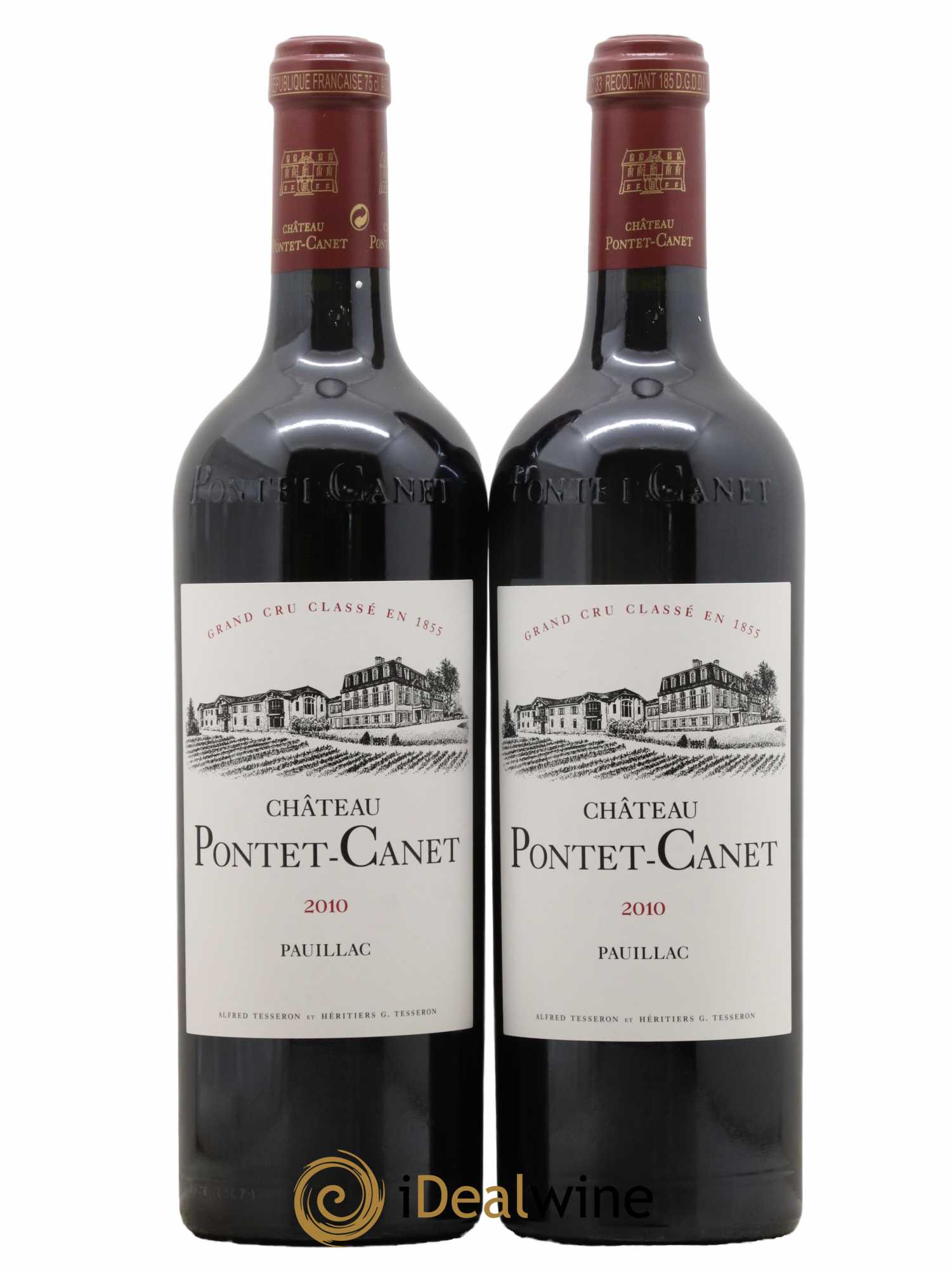 Château Pontet Canet 5ème Grand Cru Classé 2010 - Lot de 2 bouteilles - 0