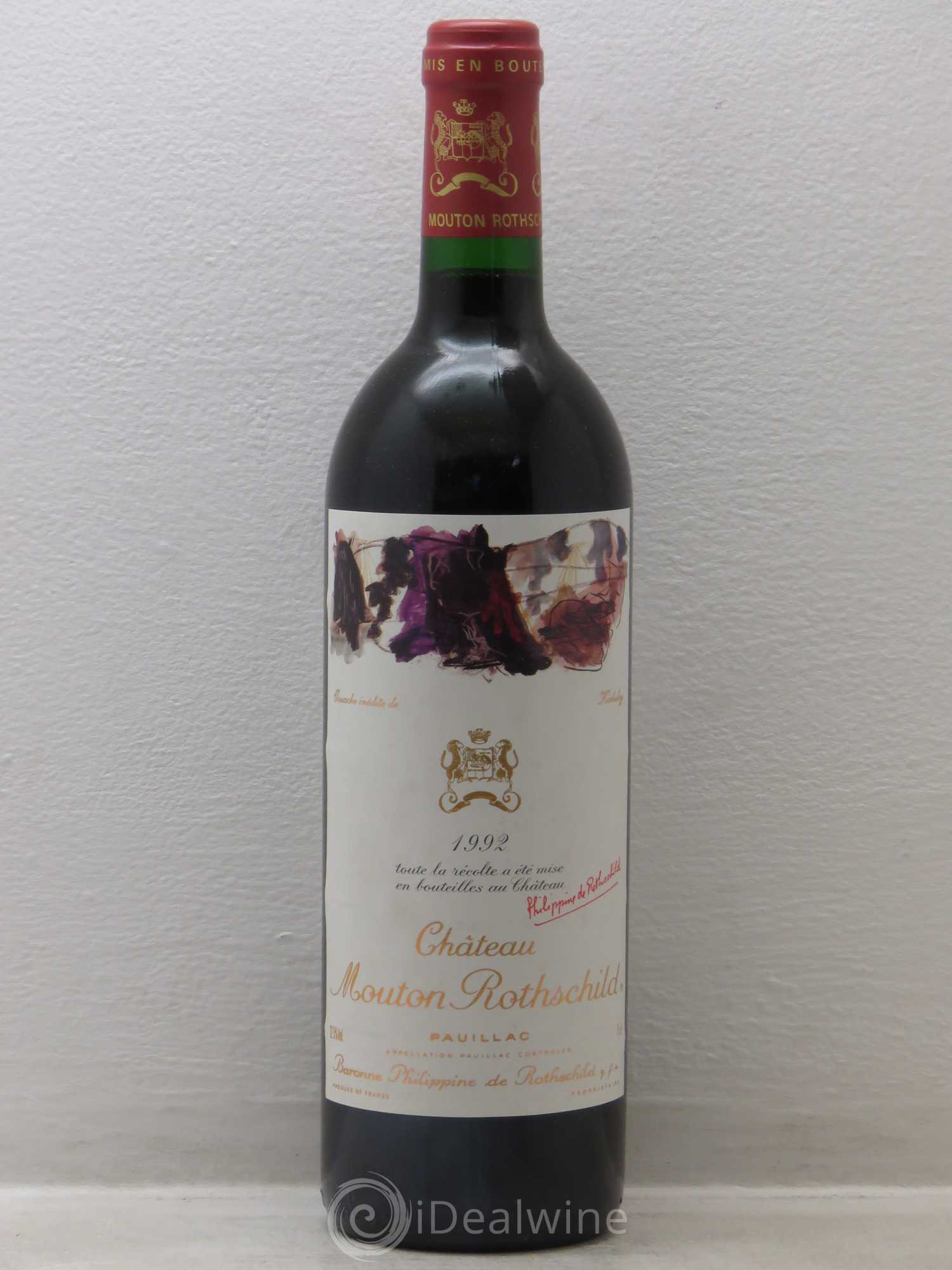 Château Mouton Rothschild 1er Grand Cru Classé 1992 - Lot de 1 bouteille - 0