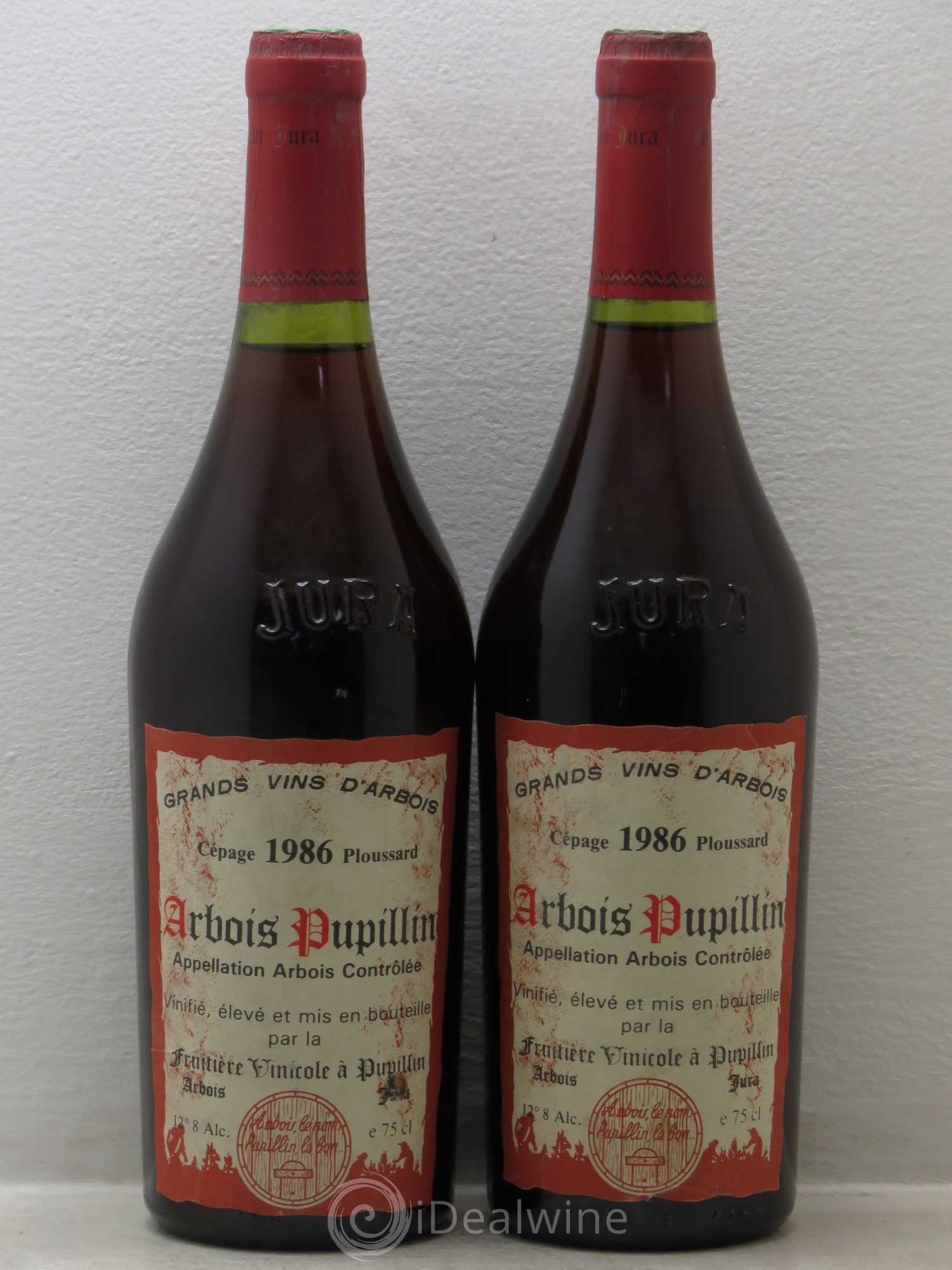 Arbois Pupillin cépage Ploussard Fruitière vinicole 1986 - Posten von 2 Flaschen - 0