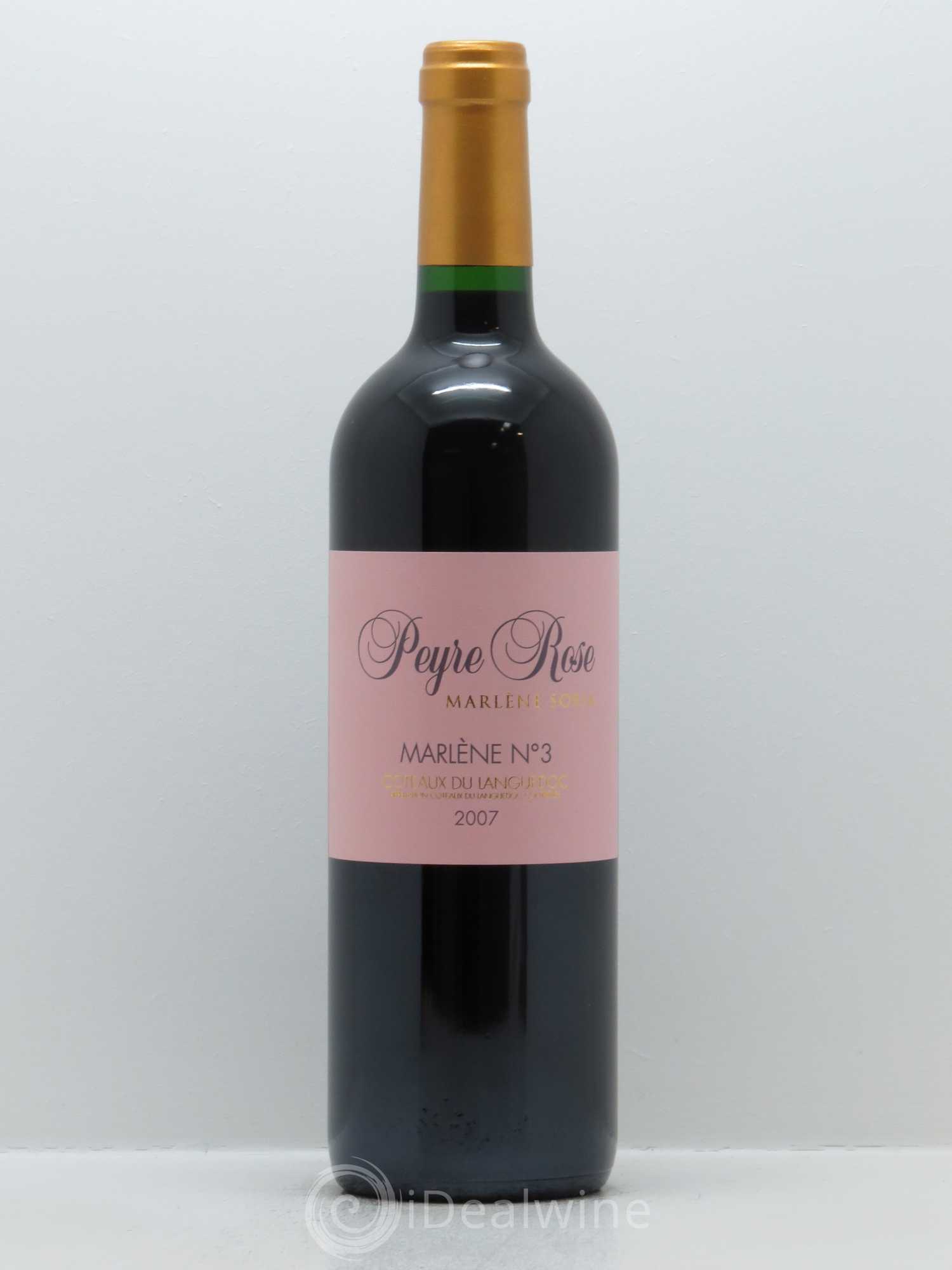 Vin de France (anciennement Coteaux du Languedoc) Peyre Rose Marlène n°3 Marlène Soria 2007 - Lot de 1 bouteille - 0