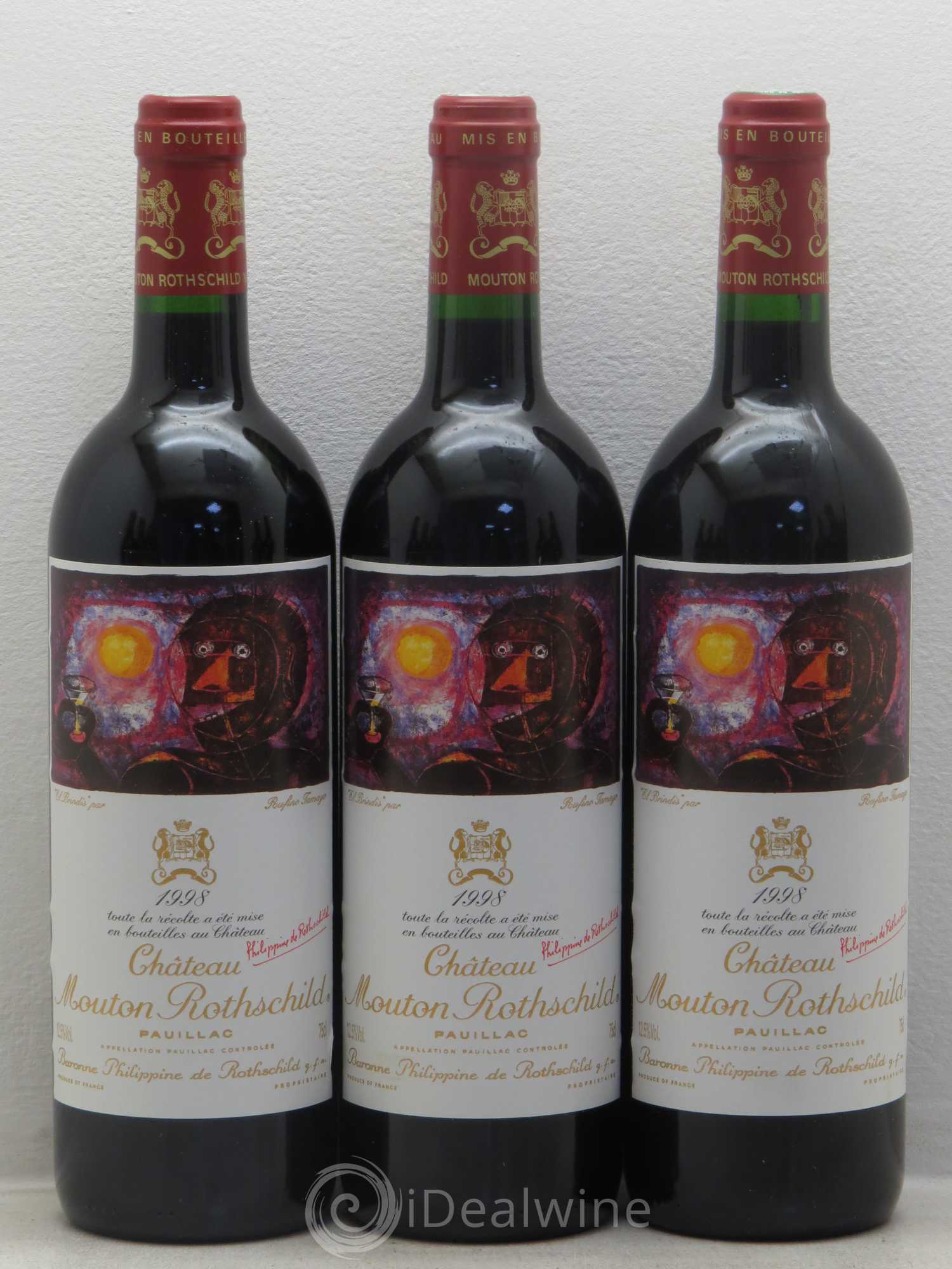 Château Mouton Rothschild 1er Grand Cru Classé 1998 - Lot de 12 bouteilles - 2