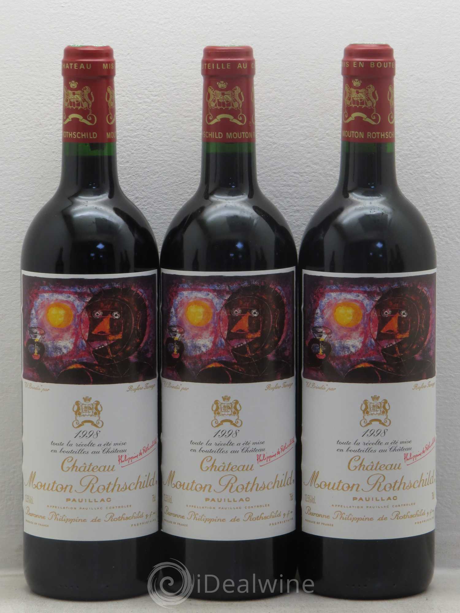Château Mouton Rothschild 1er Grand Cru Classé 1998 - Lot de 12 bouteilles - 3